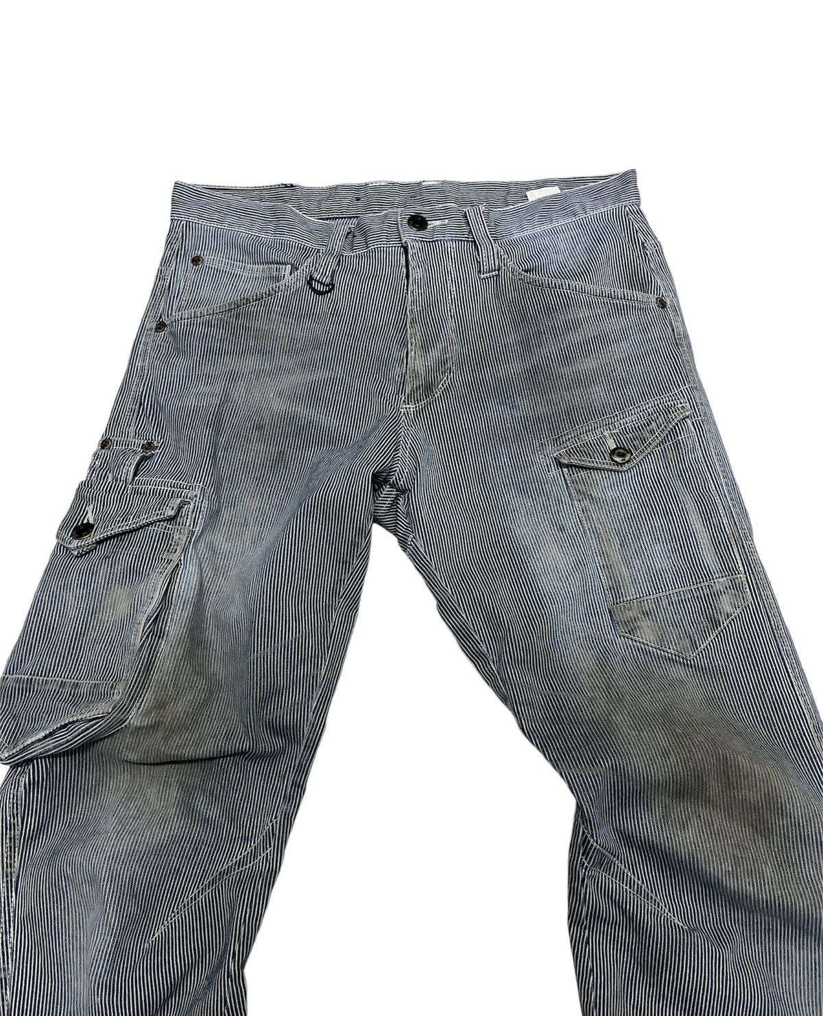 Japanese Brand I’Z Frontier Multi Pocket Hickory Denim Pants Size US 31 - 3 Thumbnail