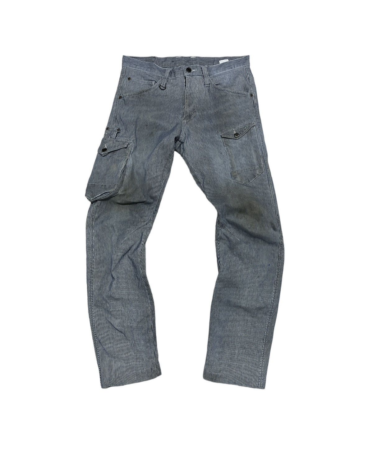 Japanese Brand I’Z Frontier Multi Pocket Hickory Denim Pants Size US 31 - 1 Thumbnail