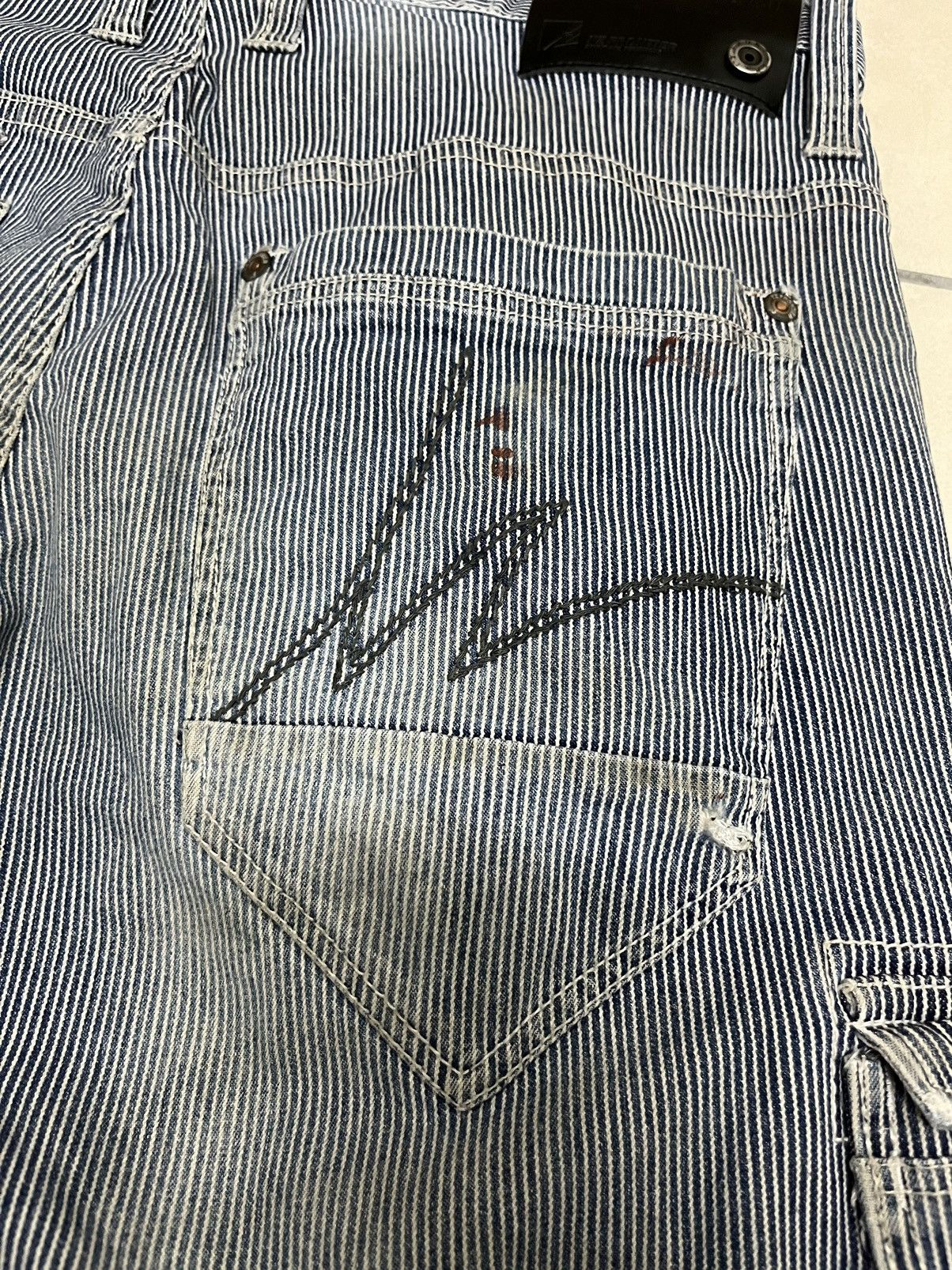 Japanese Brand I’Z Frontier Multi Pocket Hickory Denim Pants Size US 31 - 7 Thumbnail