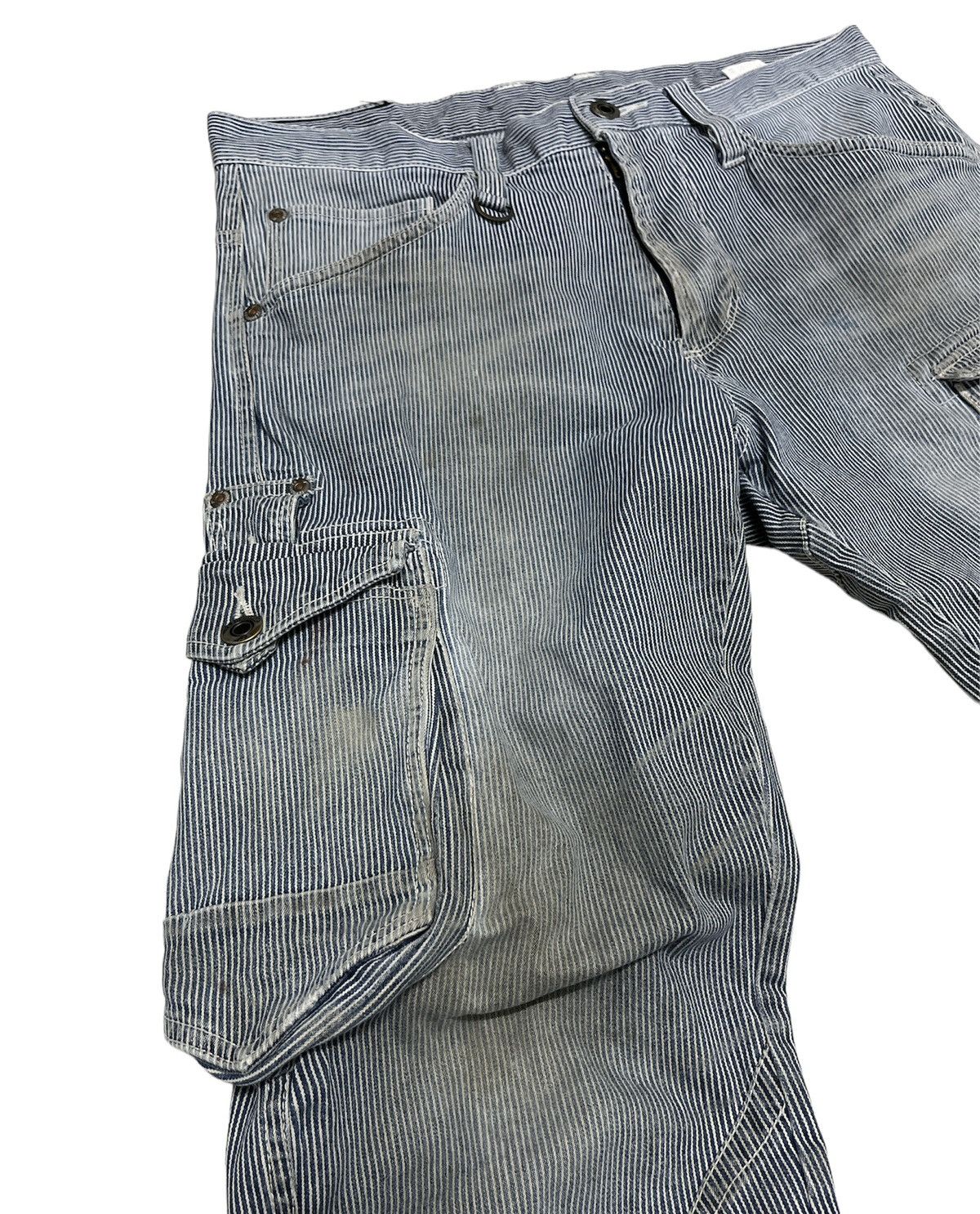 Japanese Brand I’Z Frontier Multi Pocket Hickory Denim Pants Size US 31 - 4 Thumbnail