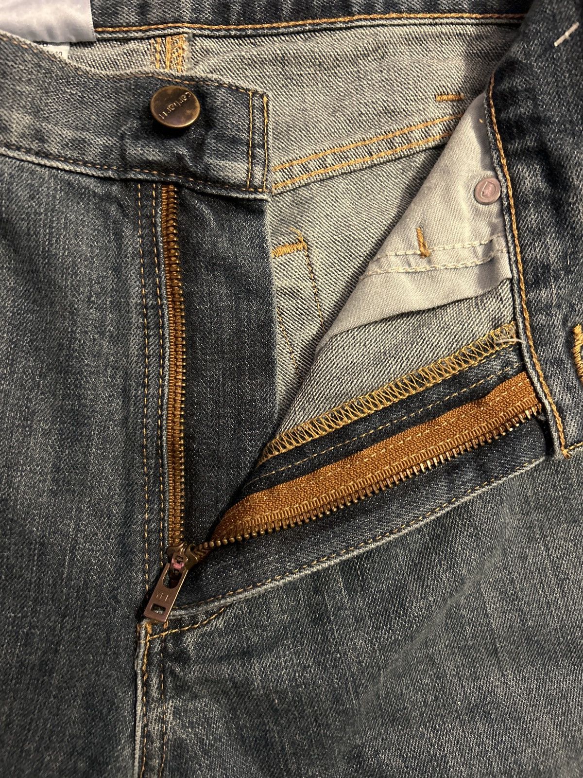 Carhartt × Jean Carhartt Cloth Patch Blue Denim Jeans Size US 33 - 4 Thumbnail
