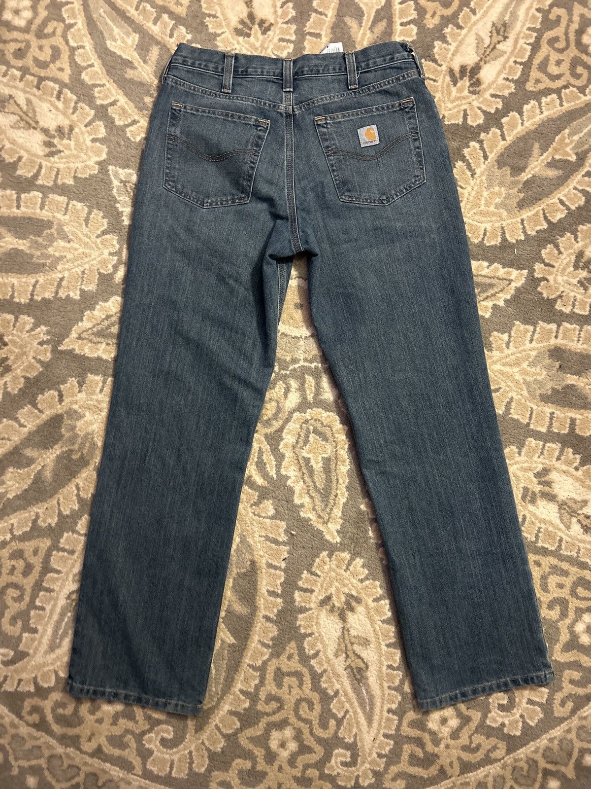 Carhartt × Jean Carhartt Cloth Patch Blue Denim Jeans Size US 33 - 3 Thumbnail