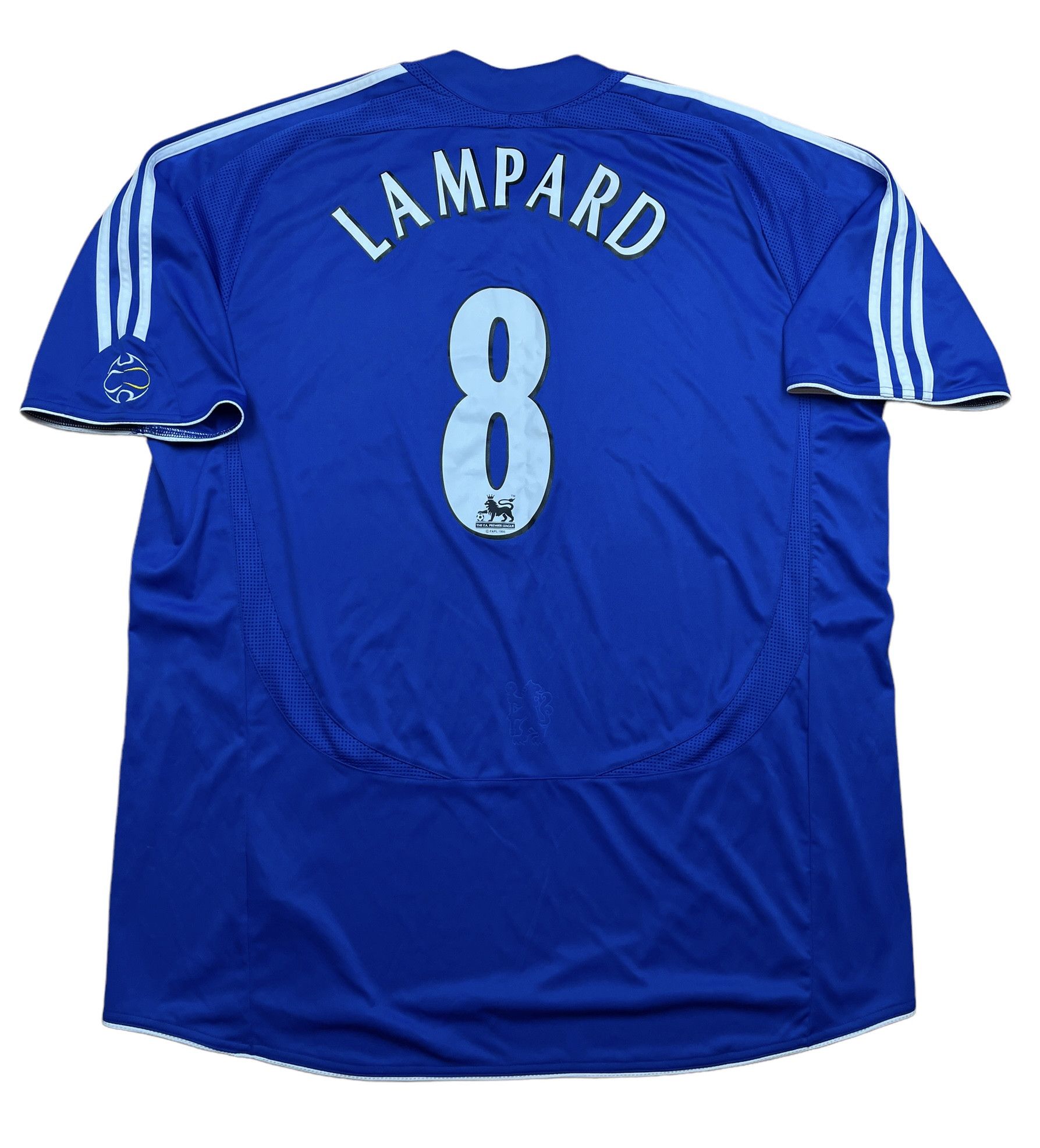 image of Adidas x Soccer Jersey Chelsea Football Shirt 2006 Soccer 8 Lampard Tee Y2K in Blue (Size 2XL)