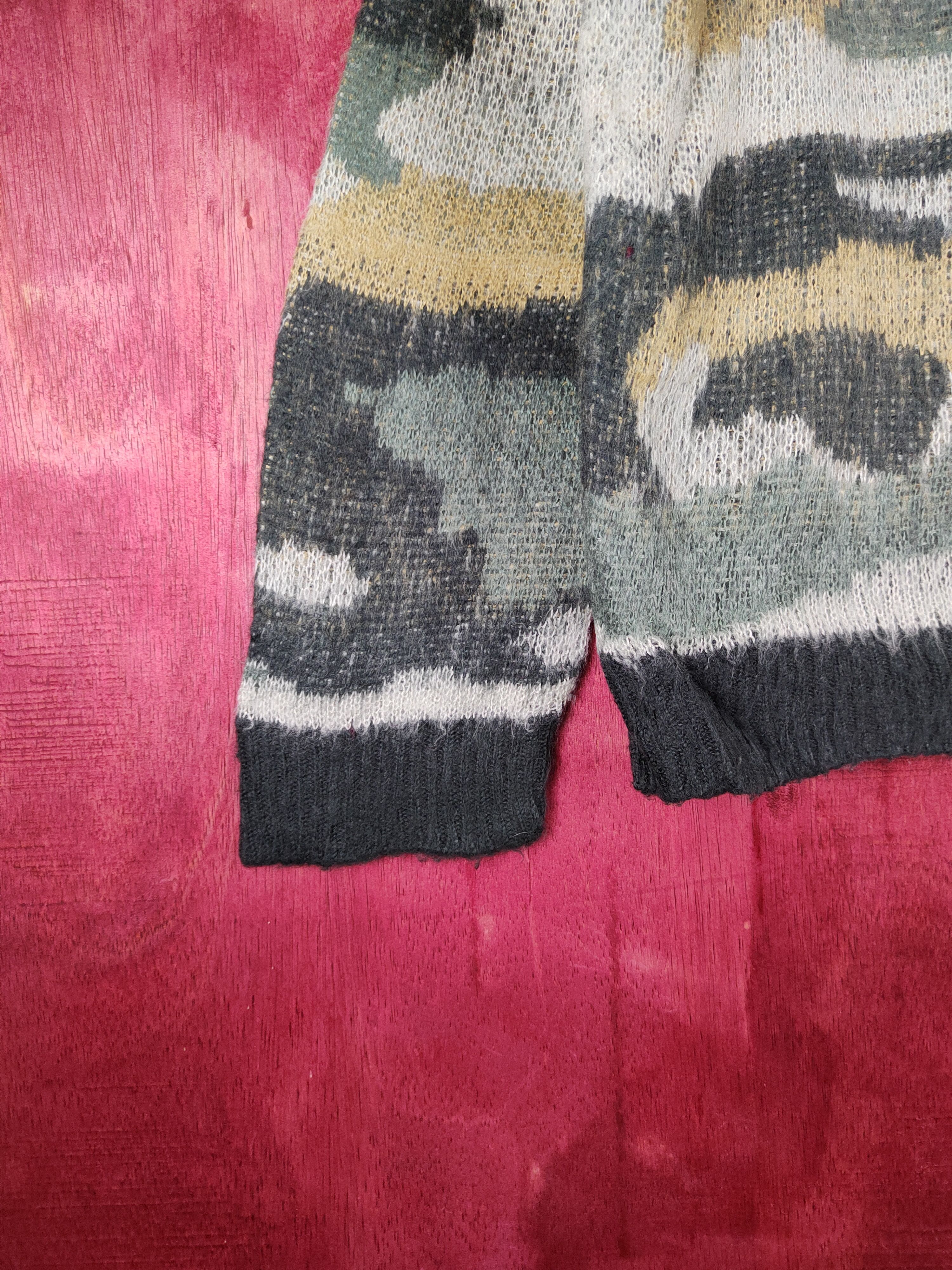 Homespun Knitwear Japanese Brand Camo mohair Knitwear Sweatshirt #239B Size L / US 10 / IT 46 - 4 Thumbnail