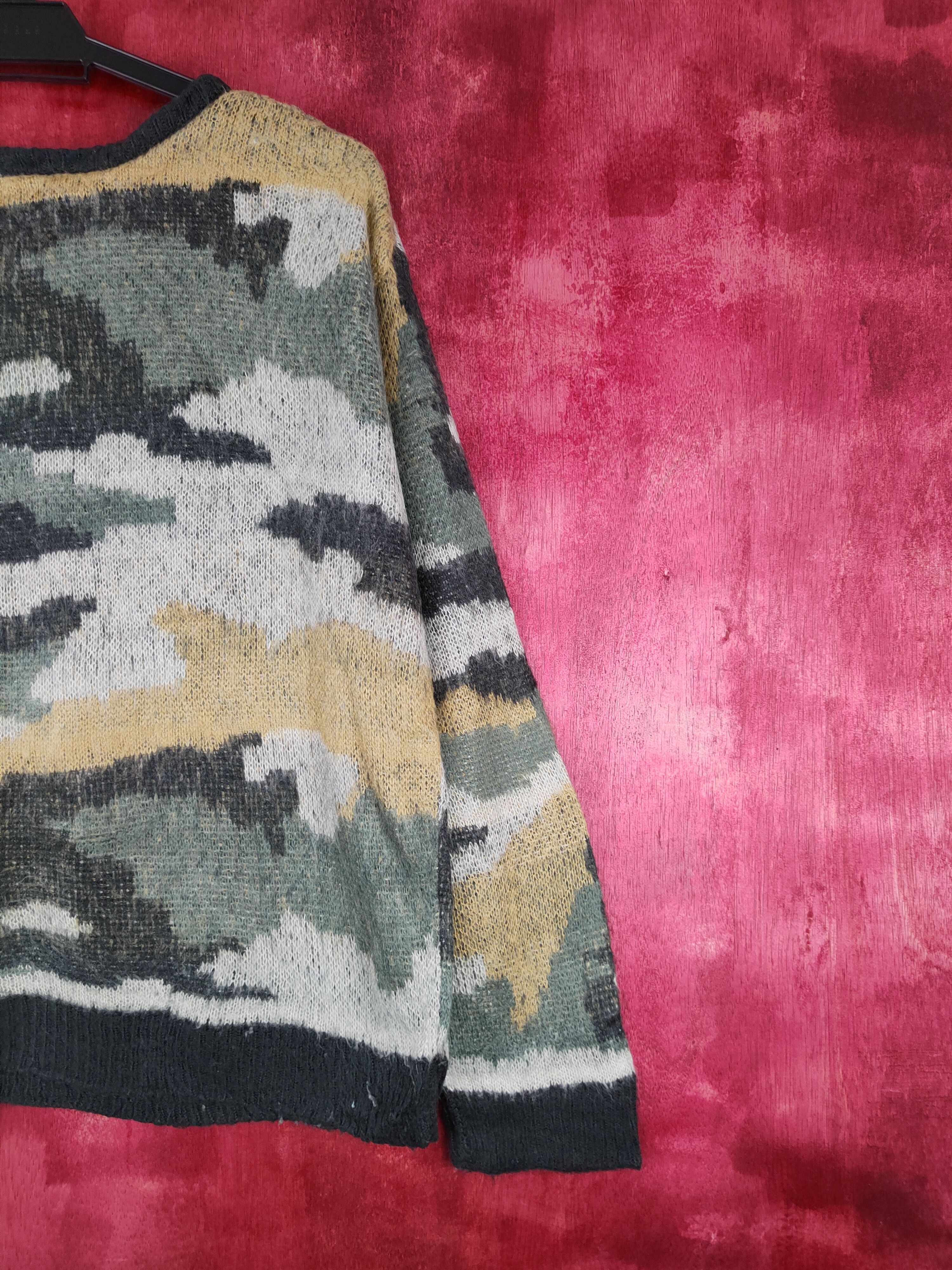 Homespun Knitwear Japanese Brand Camo mohair Knitwear Sweatshirt #239B Size L / US 10 / IT 46 - 9 Thumbnail