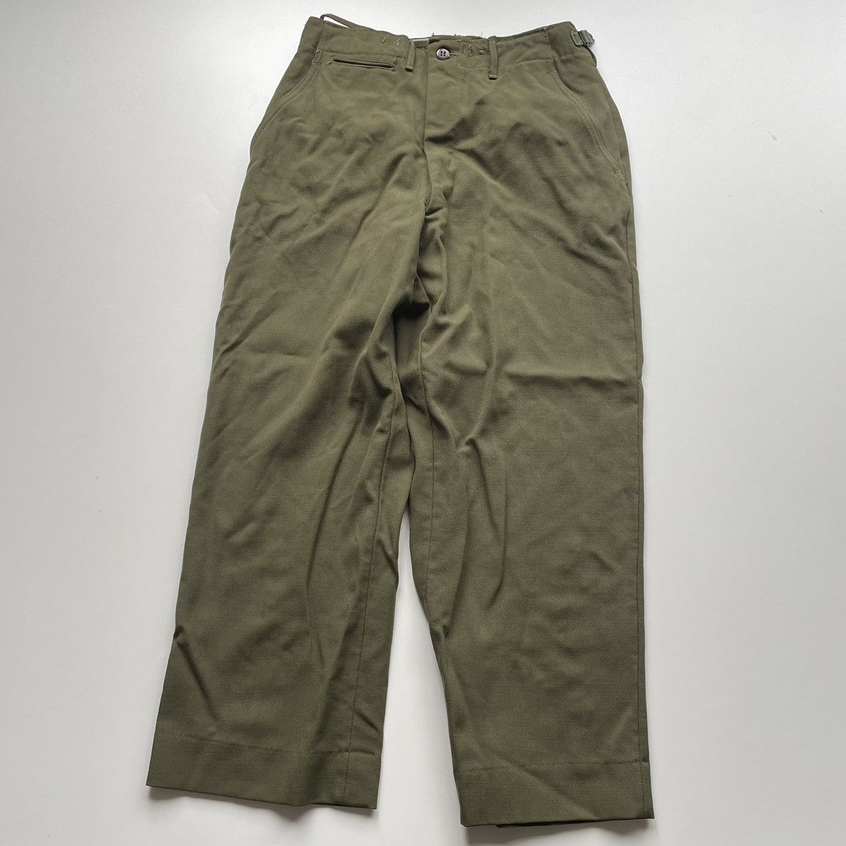 image of Vintage 70's Olive Green Military Slack Pants Made In Usa, Men's (Size 30)