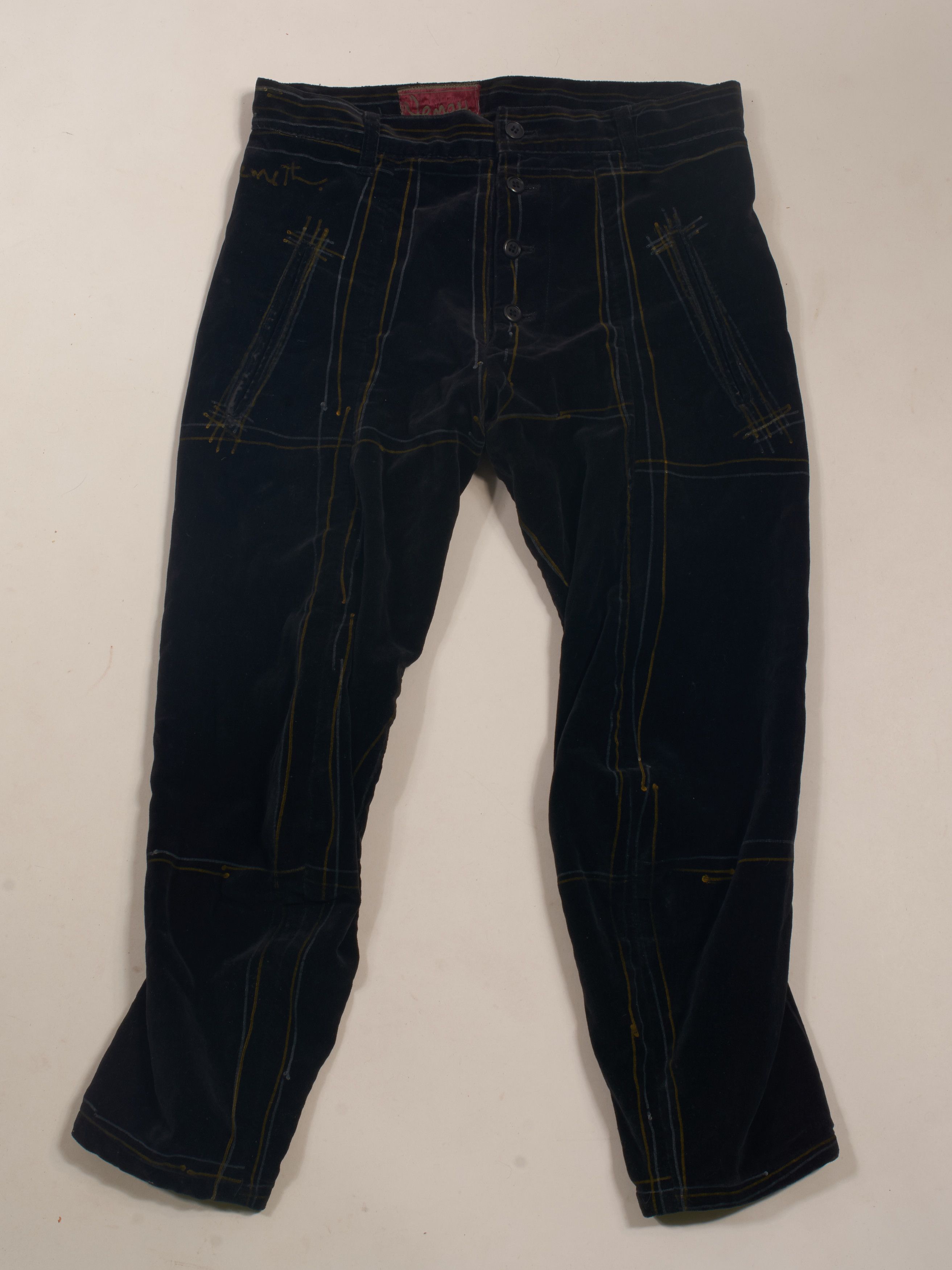 Christopher Nemeth Signed Velvet 3D Trousers Size US 28 / EU 44 - 1 Thumbnail