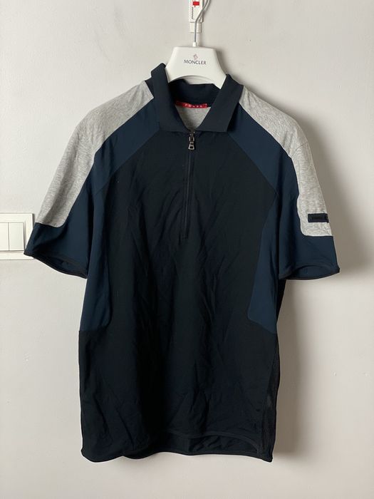 Prada Prada quarter zip-up polo shirt | Grailed