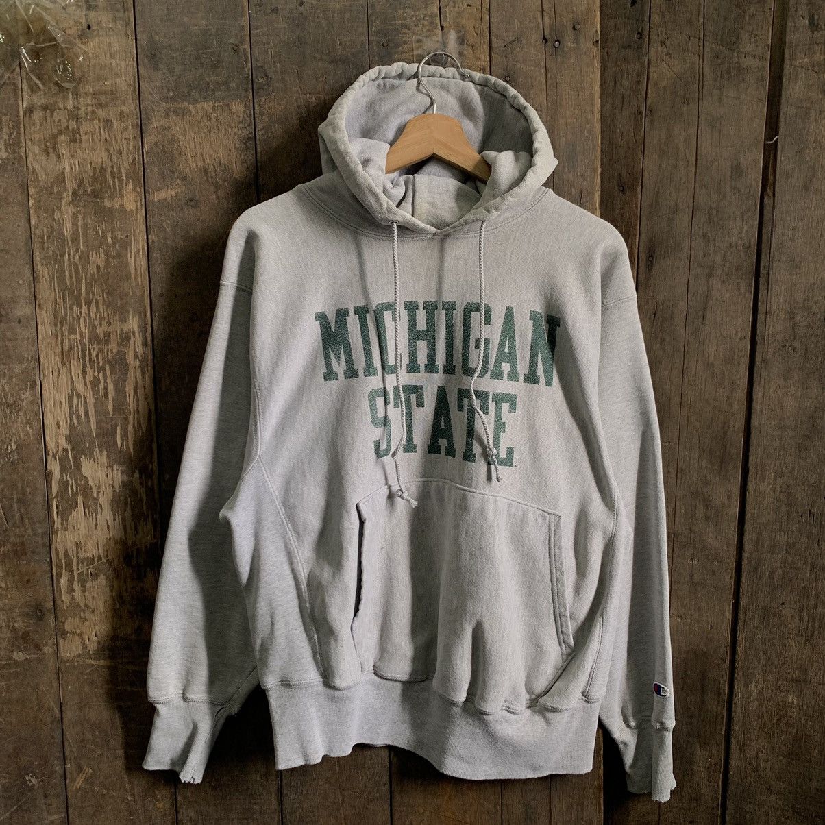 Champion × Vintage Vintage 90's Michigan State Champion Reverse Weave Hoodie Size US M / EU 48-50 / 2 - 9 Thumbnail