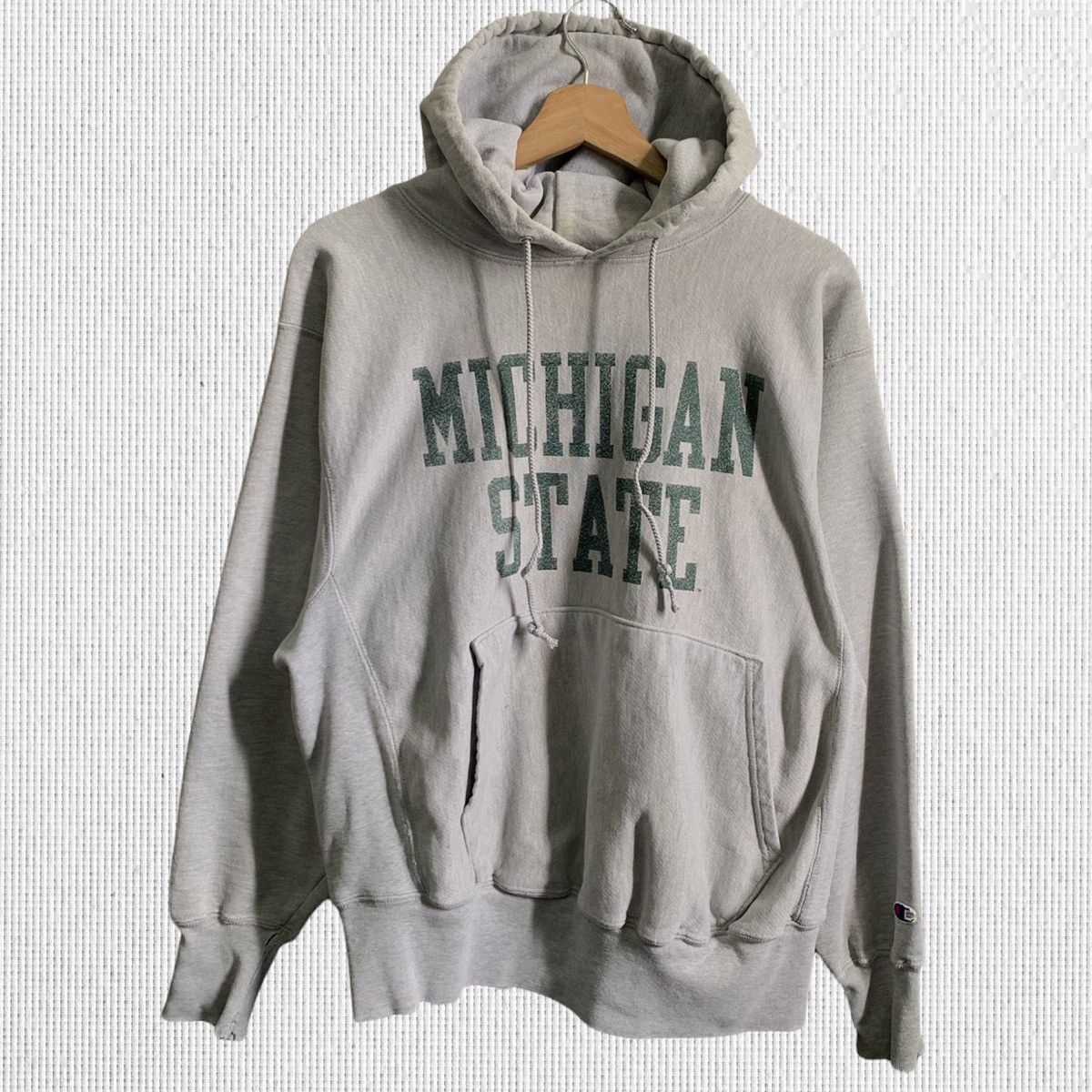 Champion × Vintage Vintage 90's Michigan State Champion Reverse Weave Hoodie Size US M / EU 48-50 / 2 - 1 Thumbnail