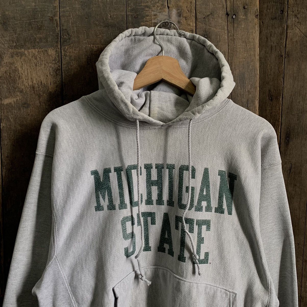 Champion × Vintage Vintage 90's Michigan State Champion Reverse Weave Hoodie Size US M / EU 48-50 / 2 - 2 Thumbnail