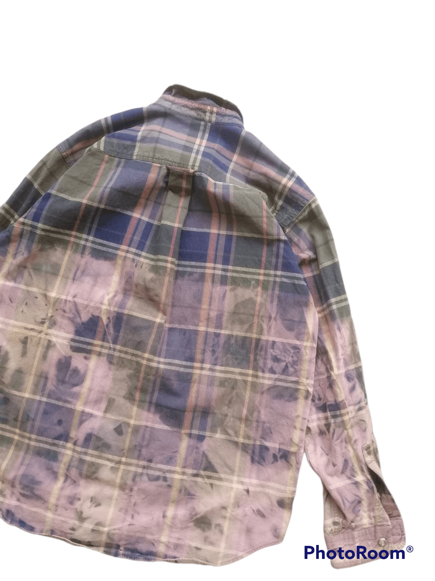 Flannel Eddie Bower Flannel Bleach Distressed Shirt Size US XL / EU 56 / 4 - 4 Thumbnail