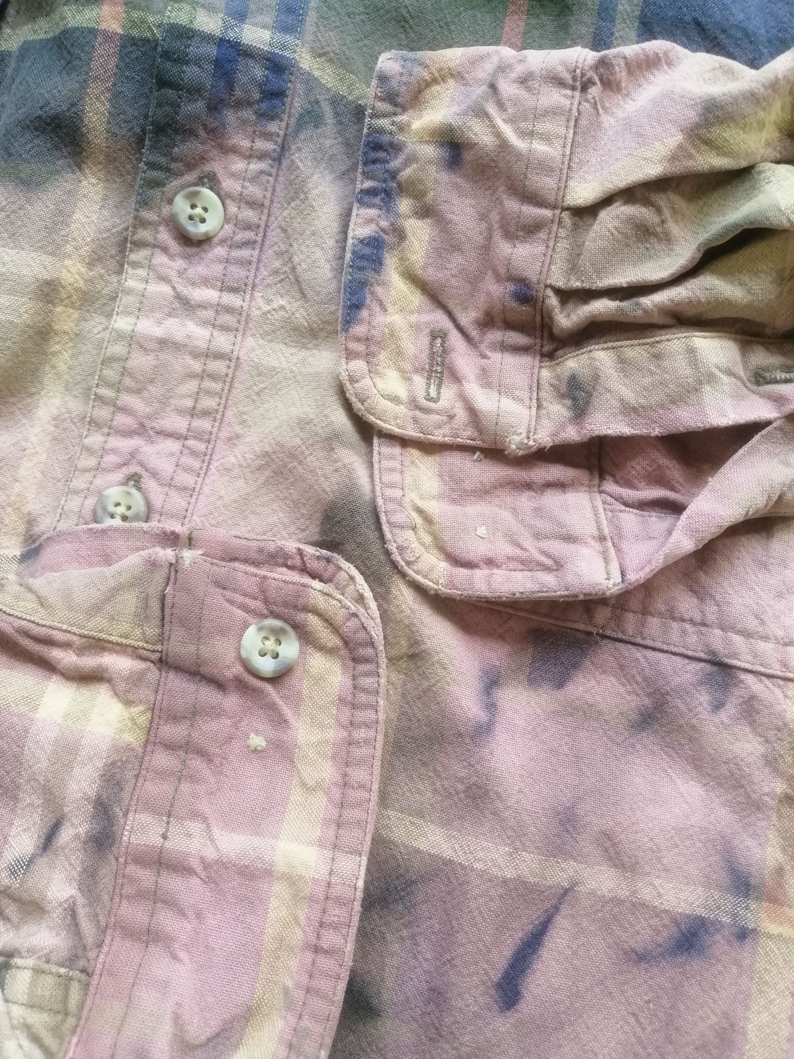 Flannel Eddie Bower Flannel Bleach Distressed Shirt Size US XL / EU 56 / 4 - 7 Thumbnail