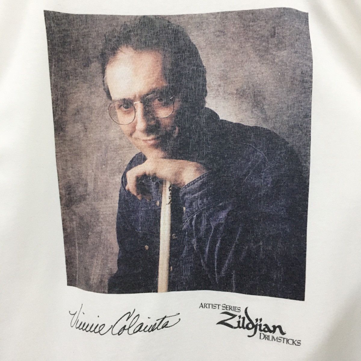 Band Tees × Vintage Vintage 90s Vinnie Colaiuta Artist Series ZILDJIAN Tee Size US L / EU 52-54 / 3 - 3 Thumbnail
