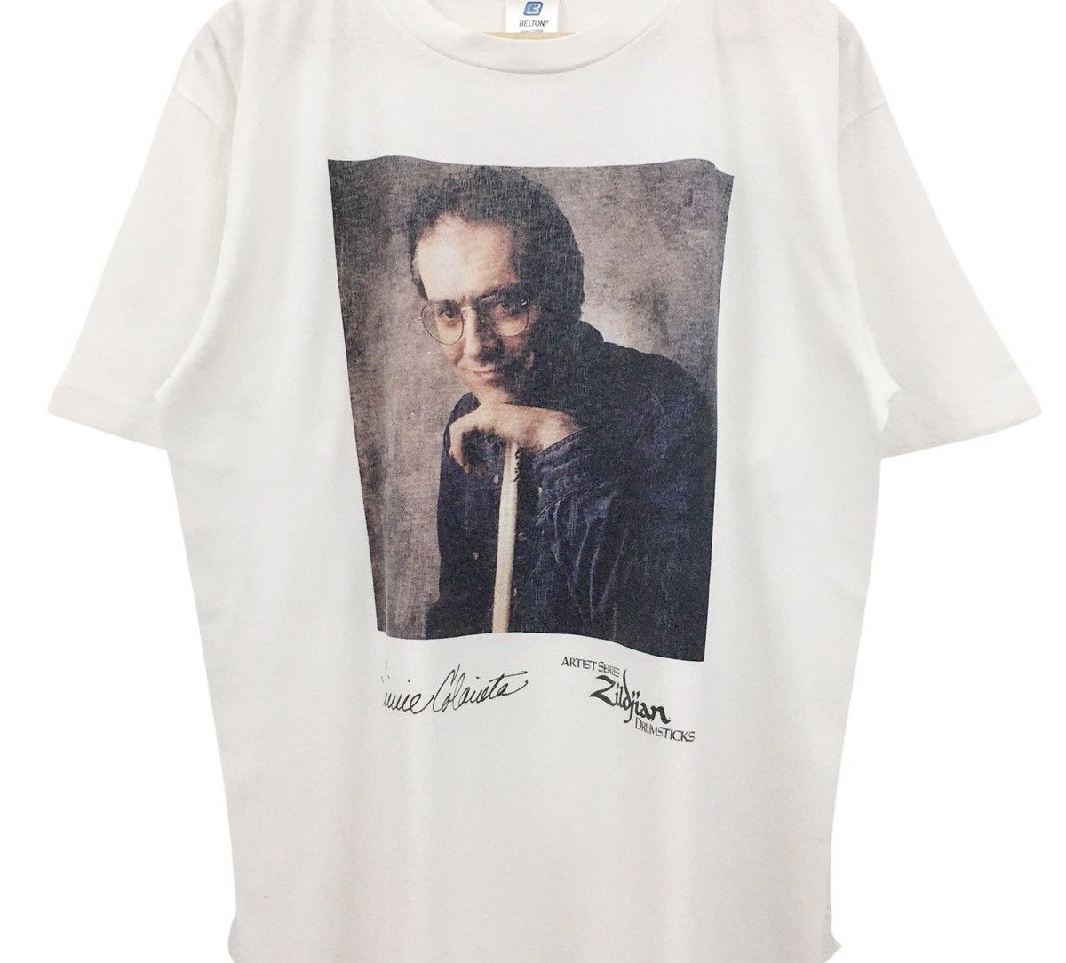 Band Tees × Vintage Vintage 90s Vinnie Colaiuta Artist Series ZILDJIAN Tee Size US L / EU 52-54 / 3 - 7 Thumbnail