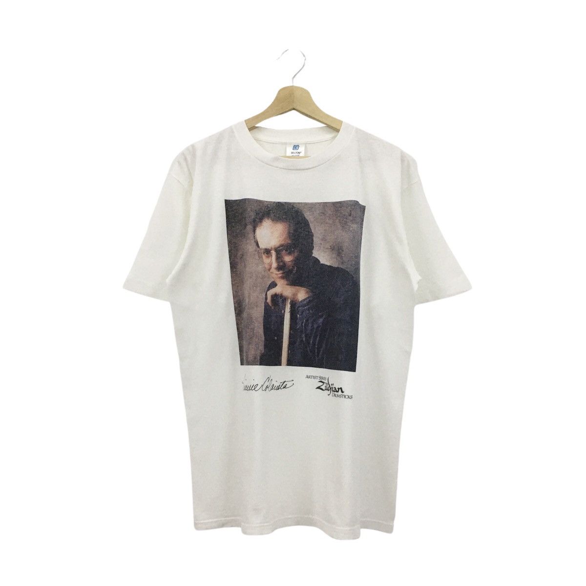 Band Tees × Vintage Vintage 90s Vinnie Colaiuta Artist Series ZILDJIAN Tee Size US L / EU 52-54 / 3 - 1 Thumbnail