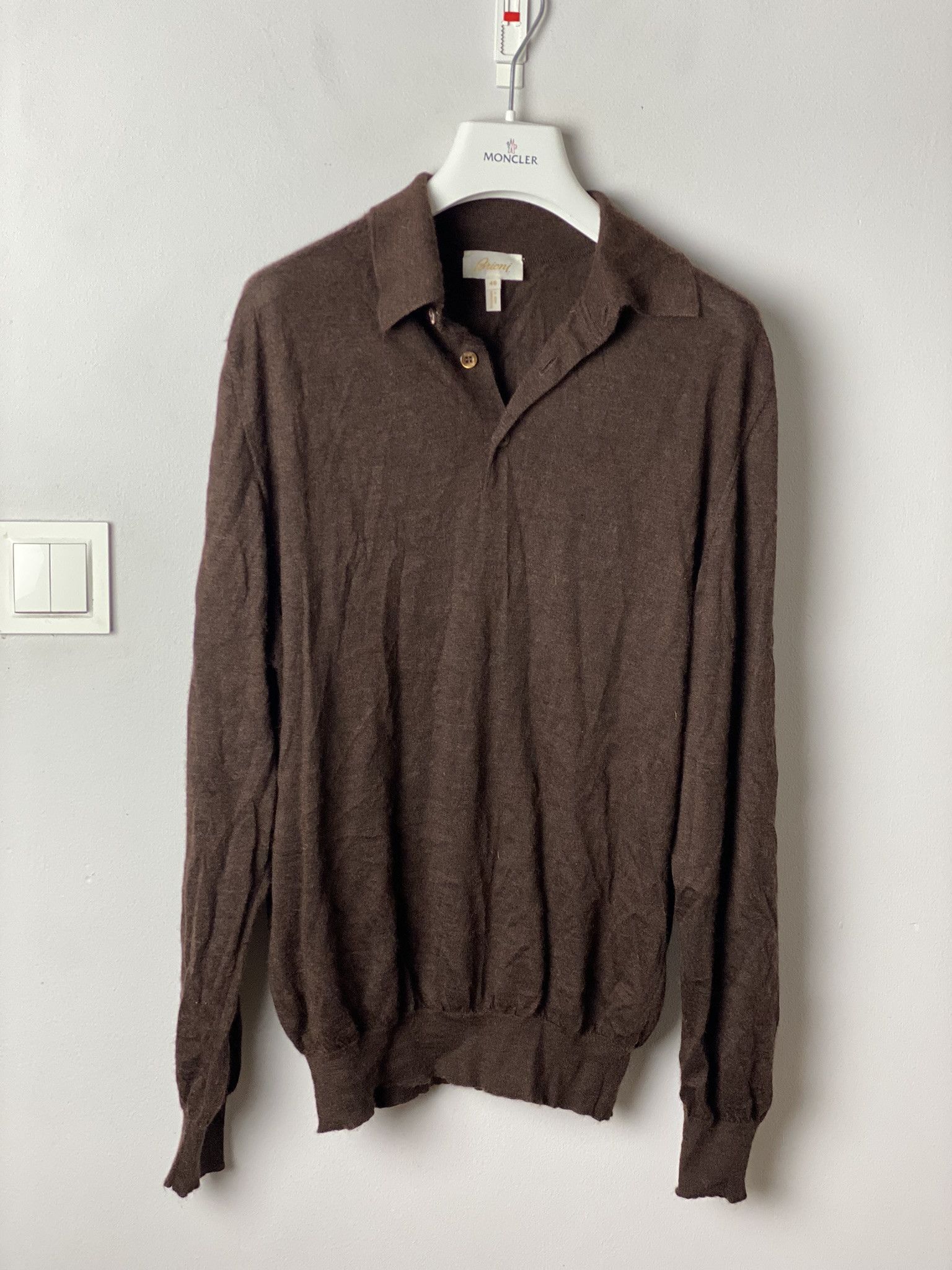 image of Brioni Cashmere Sweater Jumper in Brown, Men's (Size Medium)