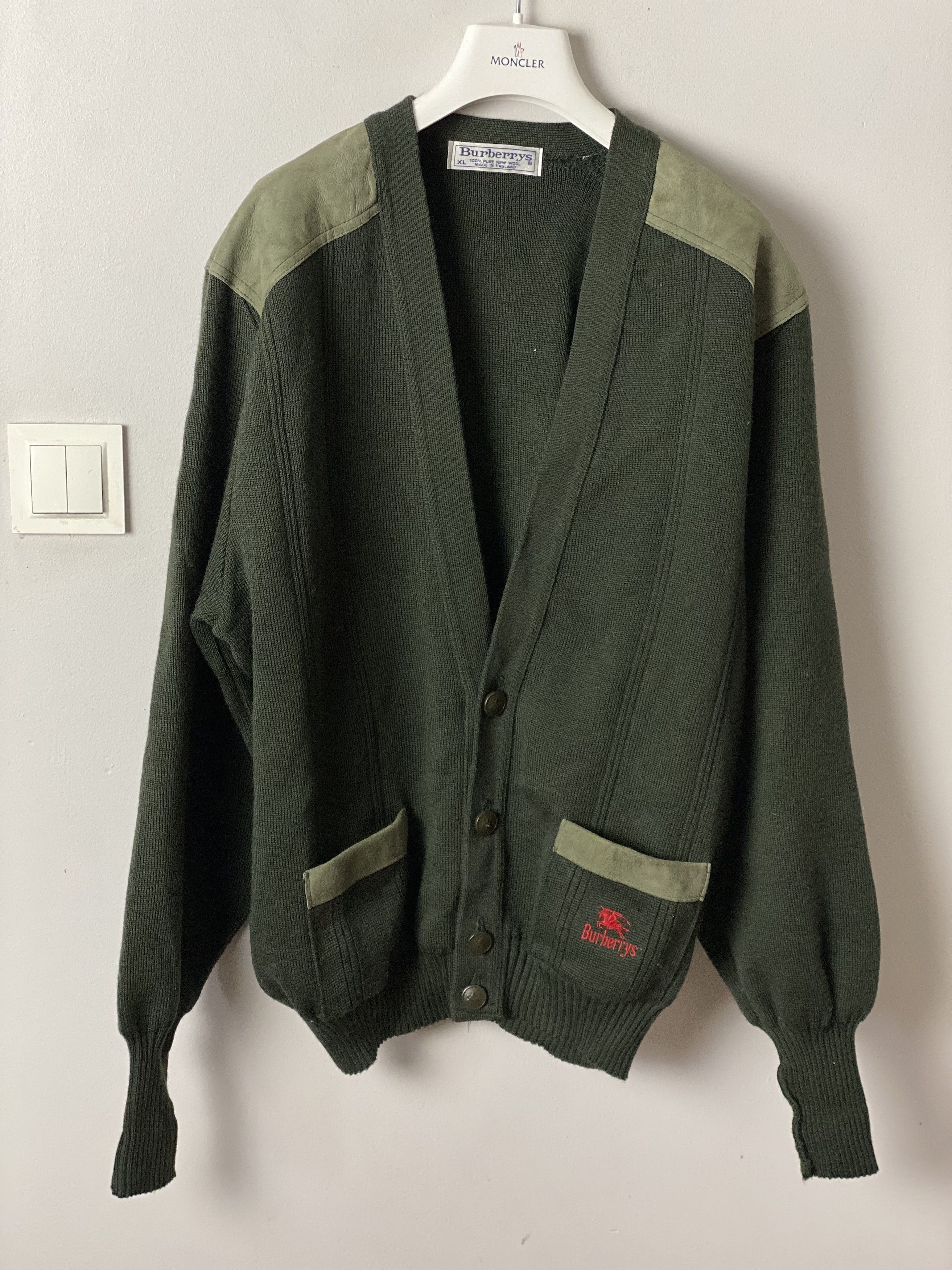 Burberry Burberrys vintage heavy cardigan sweater small logo Size US XL / EU 56 / 4 - 1 Thumbnail