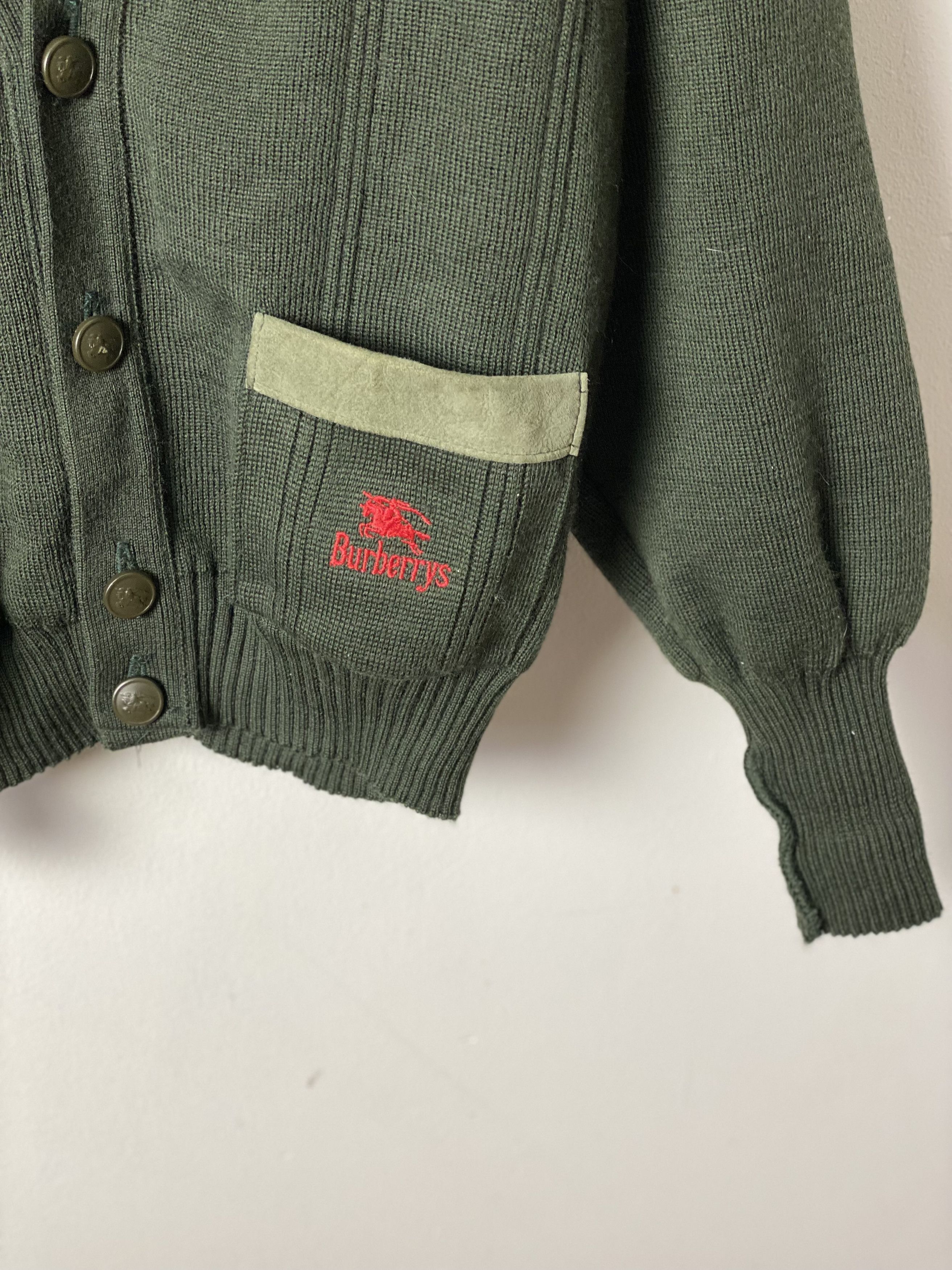 Burberry Burberrys vintage heavy cardigan sweater small logo Size US XL / EU 56 / 4 - 2 Thumbnail