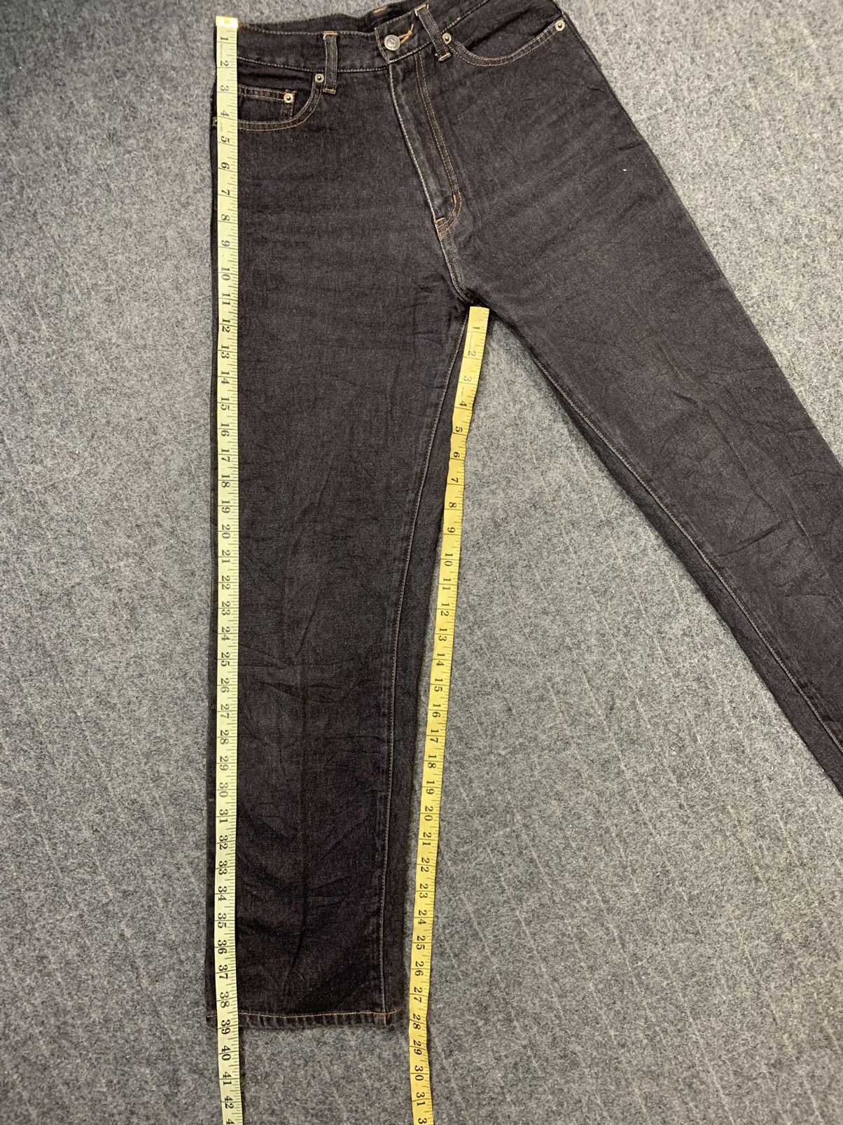 Japanese Brand 90s Kansai Yamamoto 02 Black Tapered Denim Jeans Size 25" / US 0 / IT 36 - 9 Thumbnail