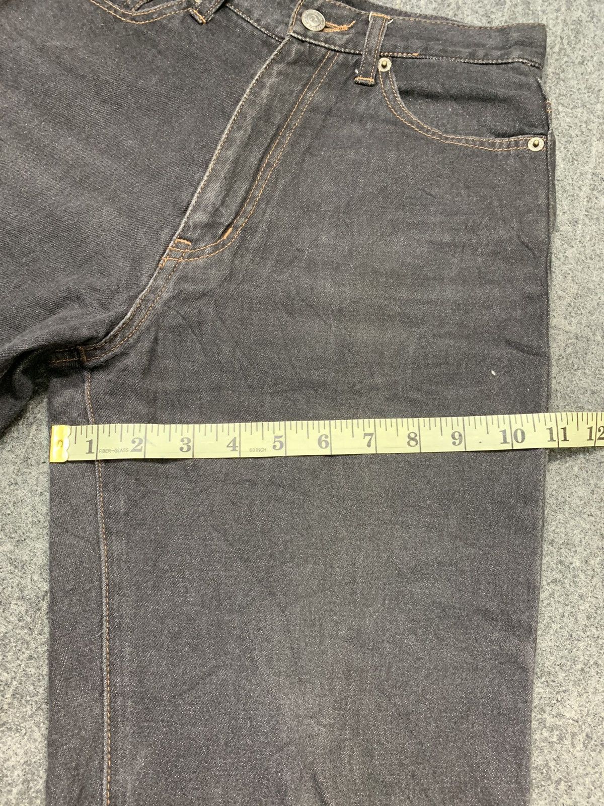 Japanese Brand 90s Kansai Yamamoto 02 Black Tapered Denim Jeans Size 25" / US 0 / IT 36 - 10 Thumbnail