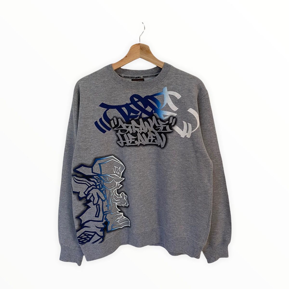 image of Archival Clothing x Vintage jesse Strange Heaven Print Sweatshirt in Grey, Men's (Size Medium)
