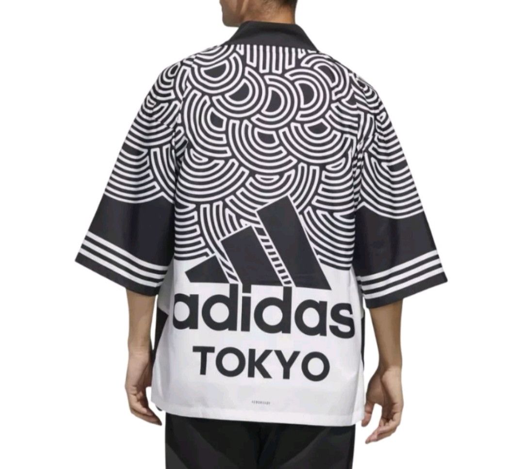image of Adidas Unisex Kimono Tokyo Pack Bookwear Shirt Streetwear in Black, Men's (Size Large)