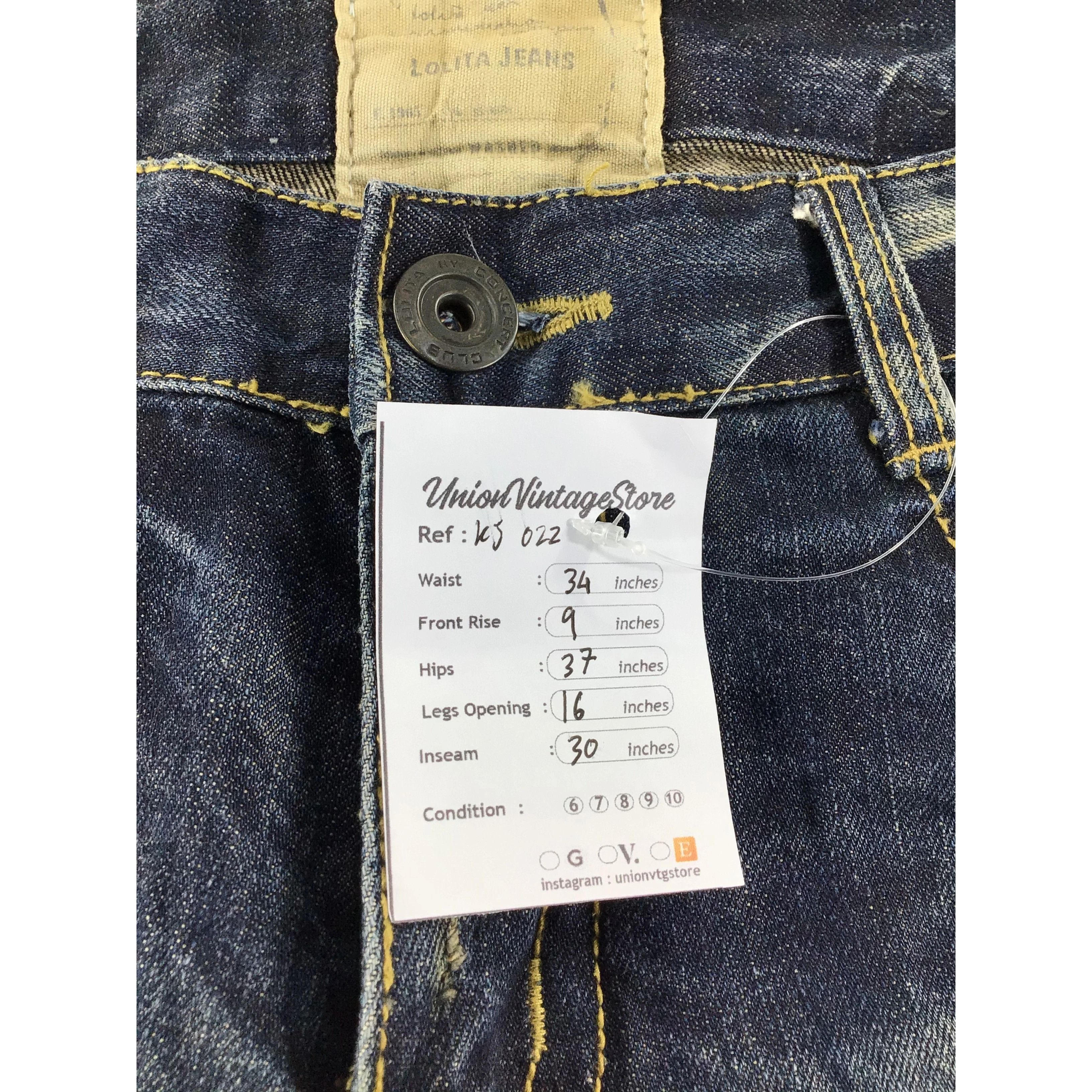 Japanese Brand Lolita Jeans Japanese Brand Denim Dark Wash Denim Size US 34 / EU 50 - 9 Thumbnail