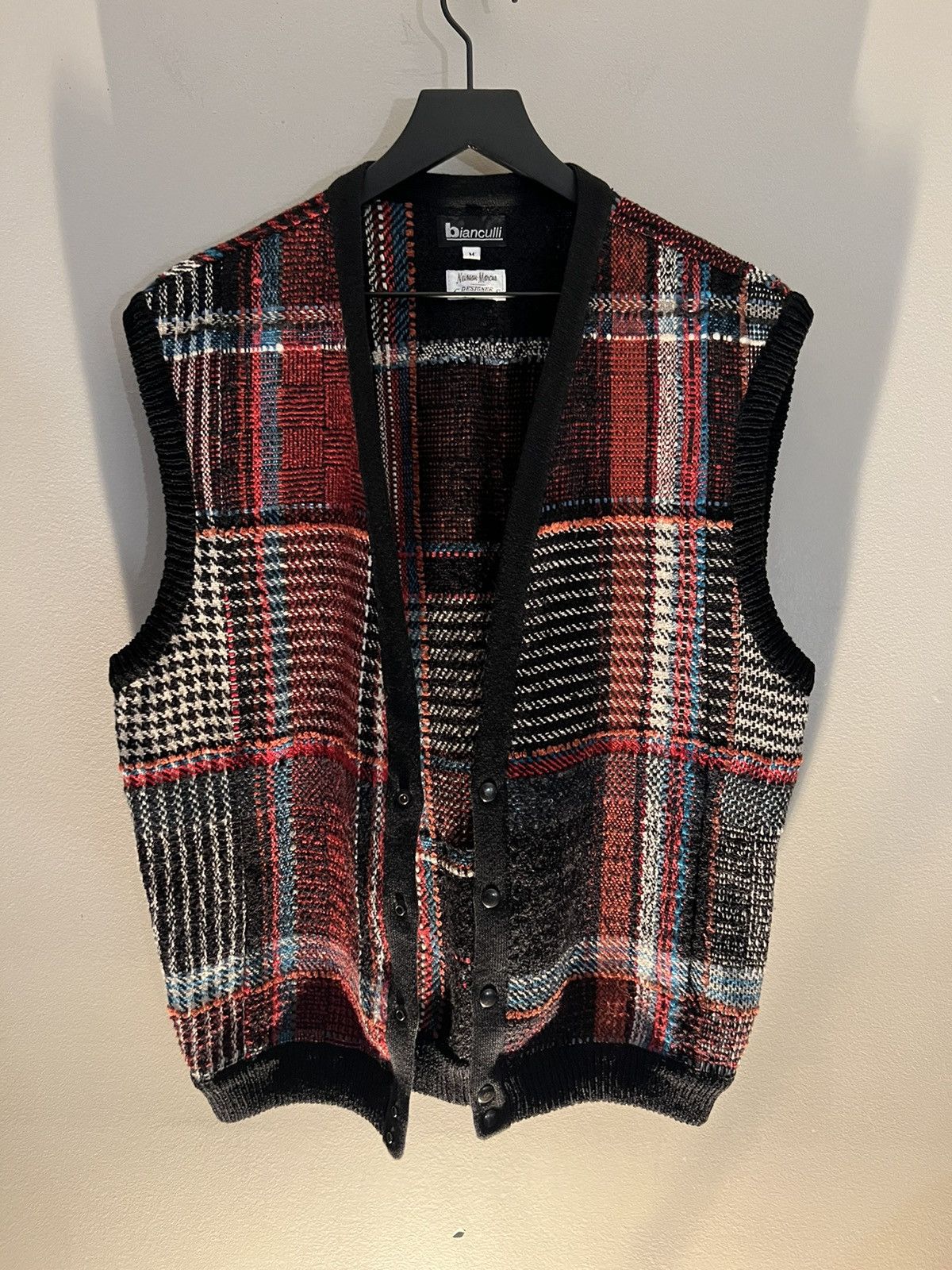 Designer × Neiman Marcus × Vintage Rare Bianculli Wool Knitted Vest Size US M / EU 48-50 / 2 - 5 Thumbnail