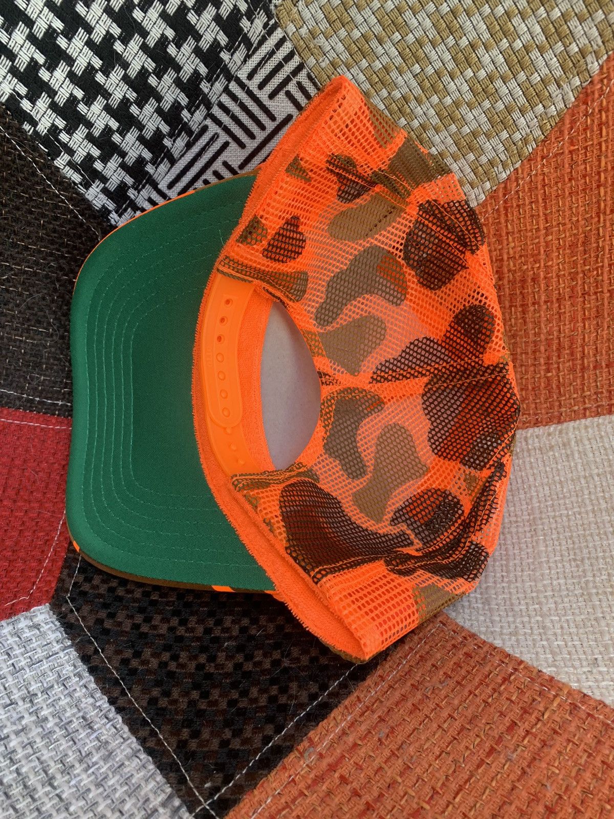 Other New LA Dodgers Orange Camo High Crown Trucker Hat Size ONE SIZE - 3 Thumbnail