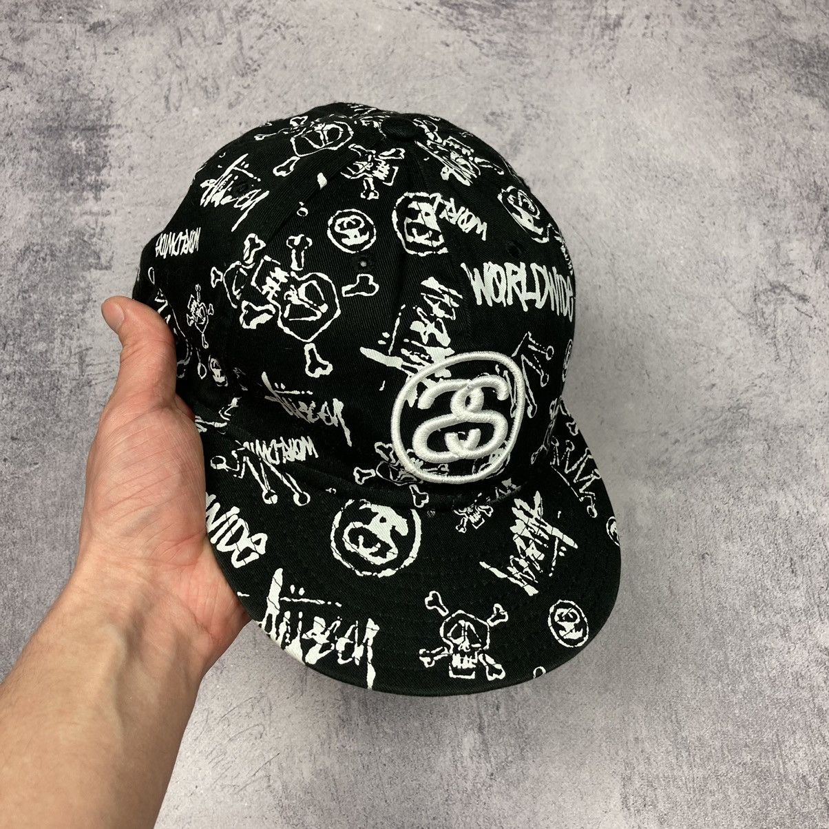 Vintage Vintage Stussy x New Era monogram logo snapback cap 90's