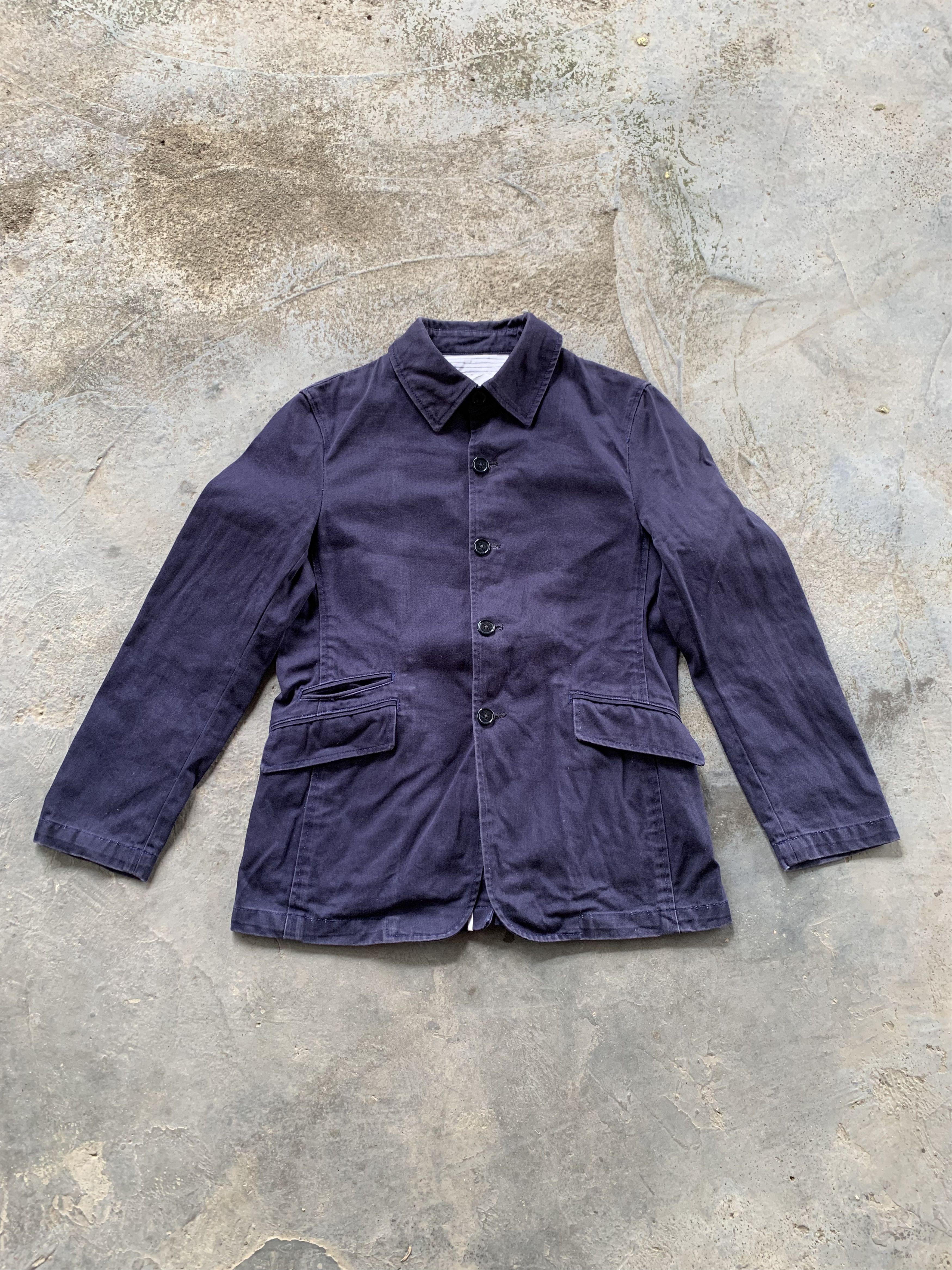 Image of Vintage Takeo Kikuchi Button Jacket in Dark Blue, Men's (Size Small)