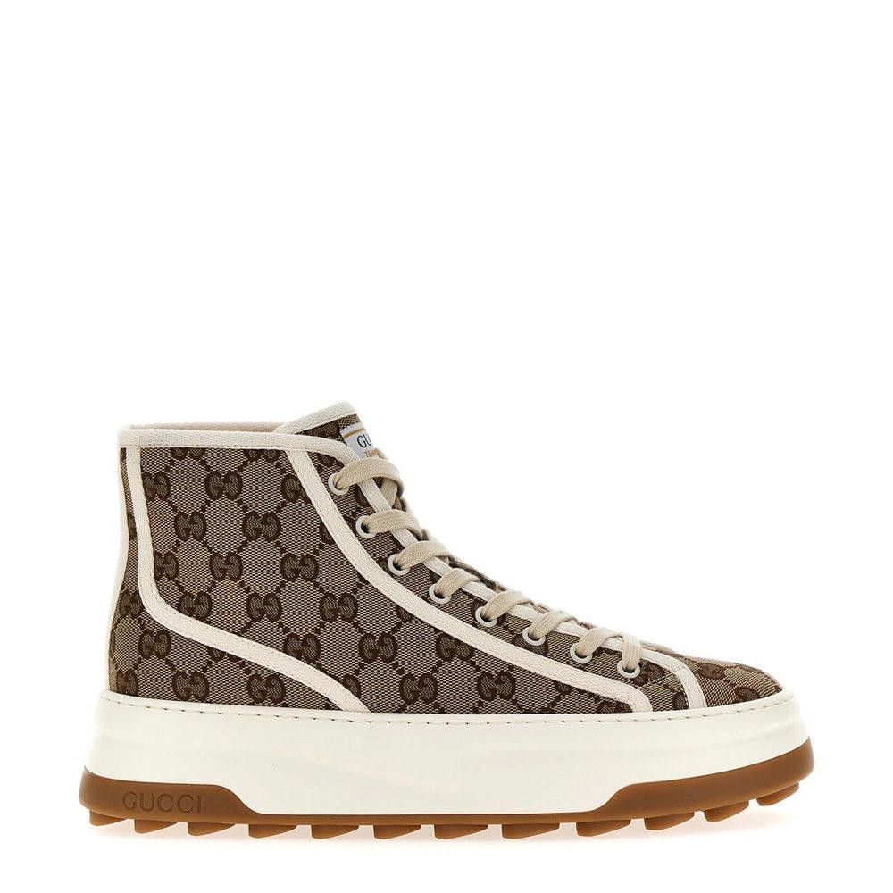 Gucci Original GG Canvas High Top Sneakers Size 40