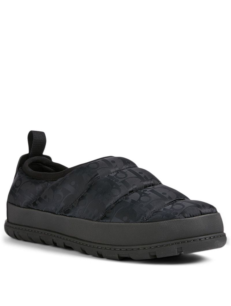 image of Dior Snow Slipper Black Quilted Oblique Technical Fabric, Men's (Size 5.5)