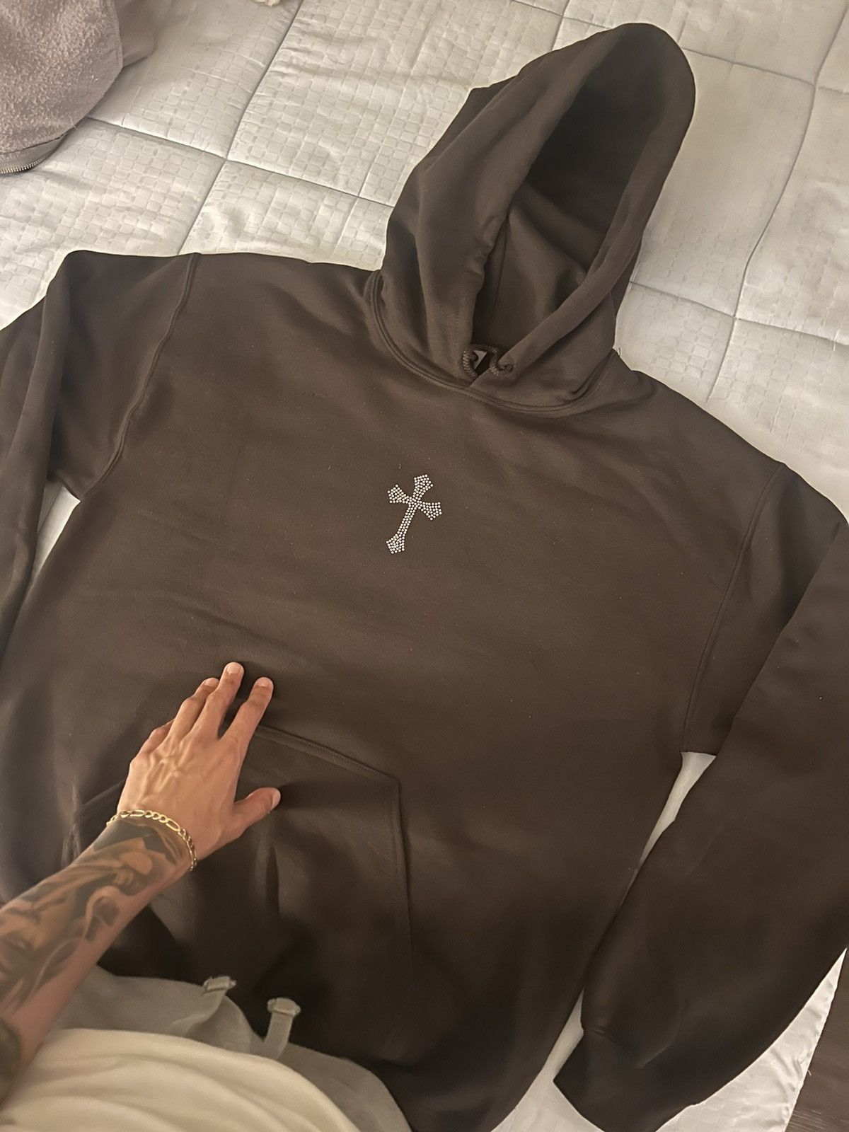 Other Rhinestones Cross Vintage Hoodie Size US M / EU 48-50 / 2 - 3 Thumbnail