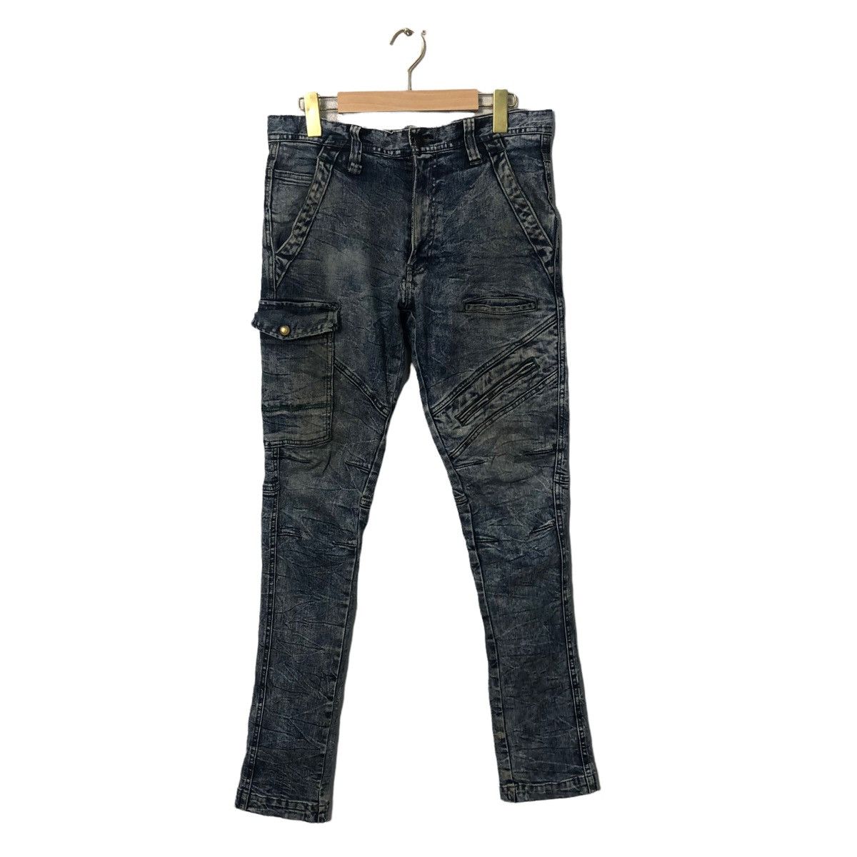 image of Vintage Tatakau Otoko No By Torachi Multipocket Denim Pants in Blue, Men's (Size 32)