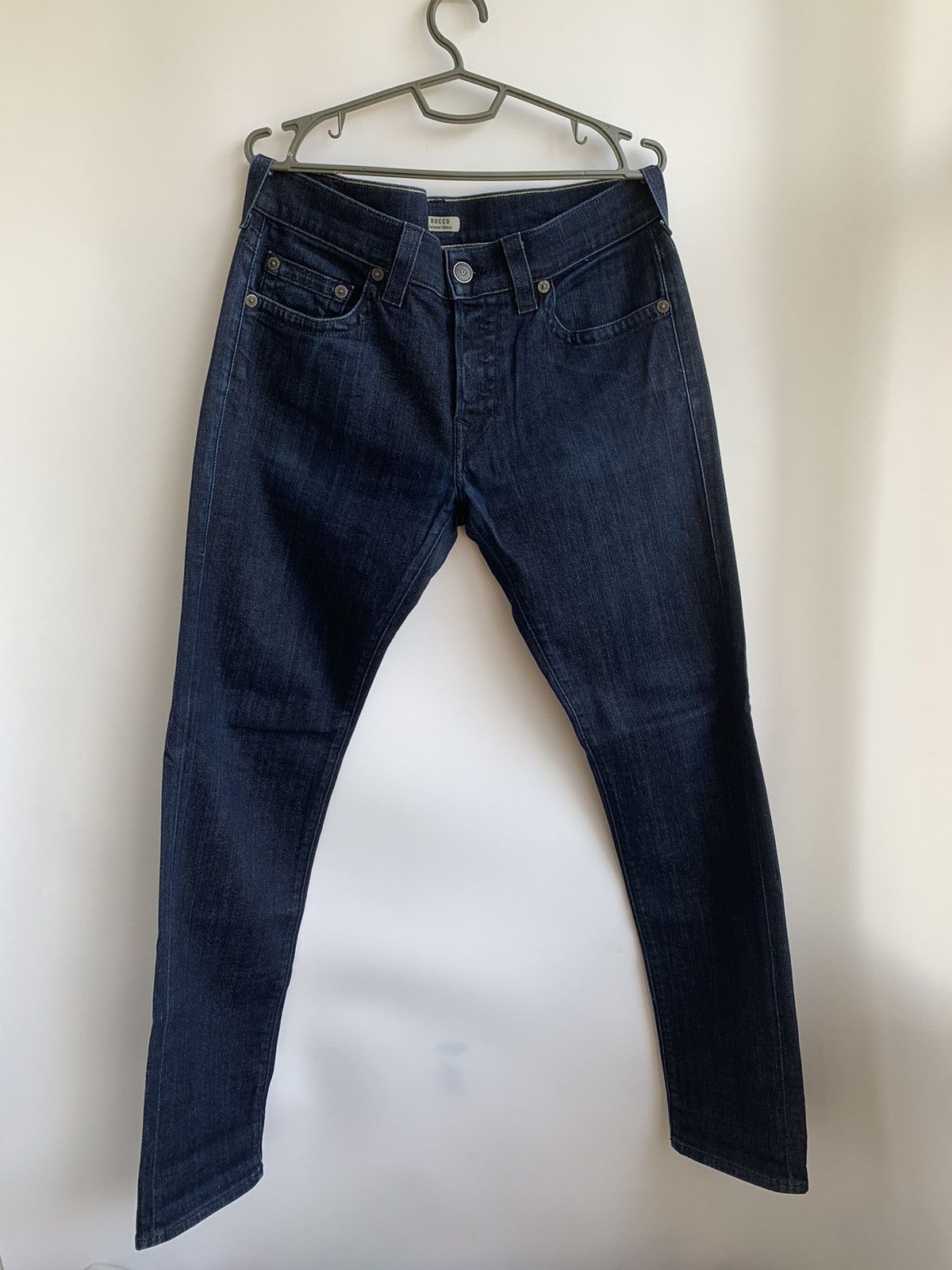 True Religion True Religion Rocco Dark Blue Denim Relaxed Skinny Jeans Size US 33 - 1 Thumbnail