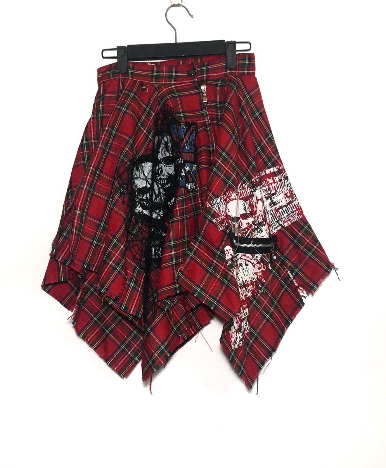 Seditionaries Mad Punk Bondage Red Tartan Punker Skirt Size 26" / US 2 / IT 38 - 7 Thumbnail