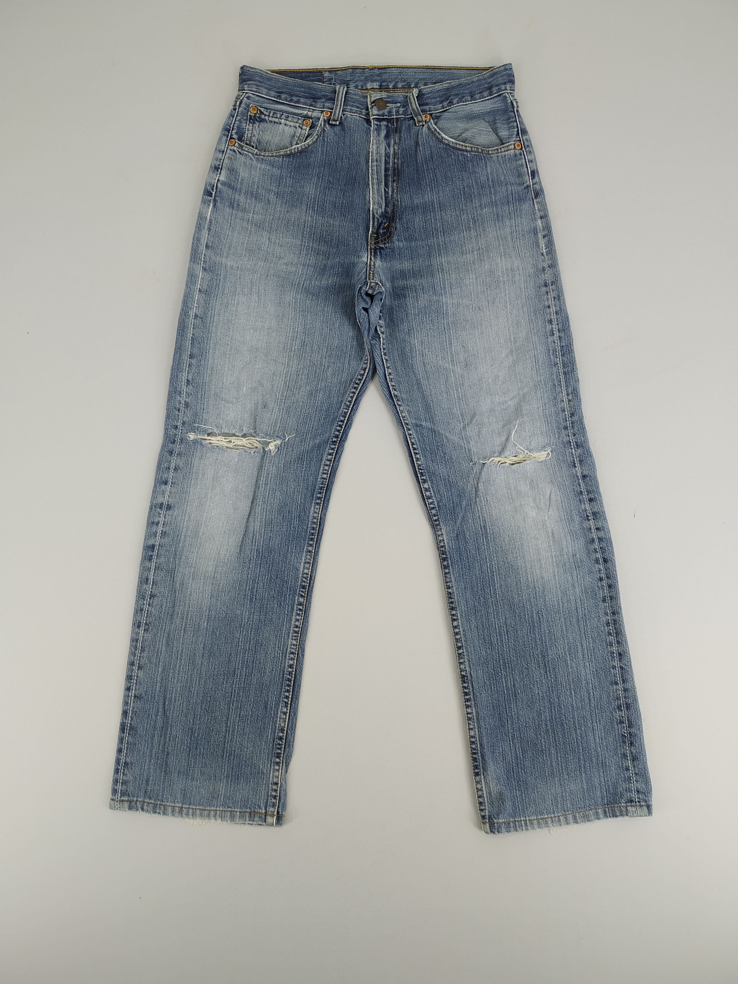 image of Levis x Levis Vintage Clothing W30 Levi’S 512 Stone Wash Ripped Denim Jeans Grunge Jeans in Stonewa