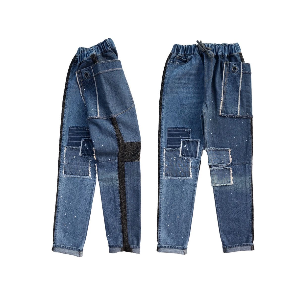 Japanese Brand Japanese Kohaku Drawstring Big Pocket Sided Patches Jeans Size US 34 / EU 50 - 3 Thumbnail