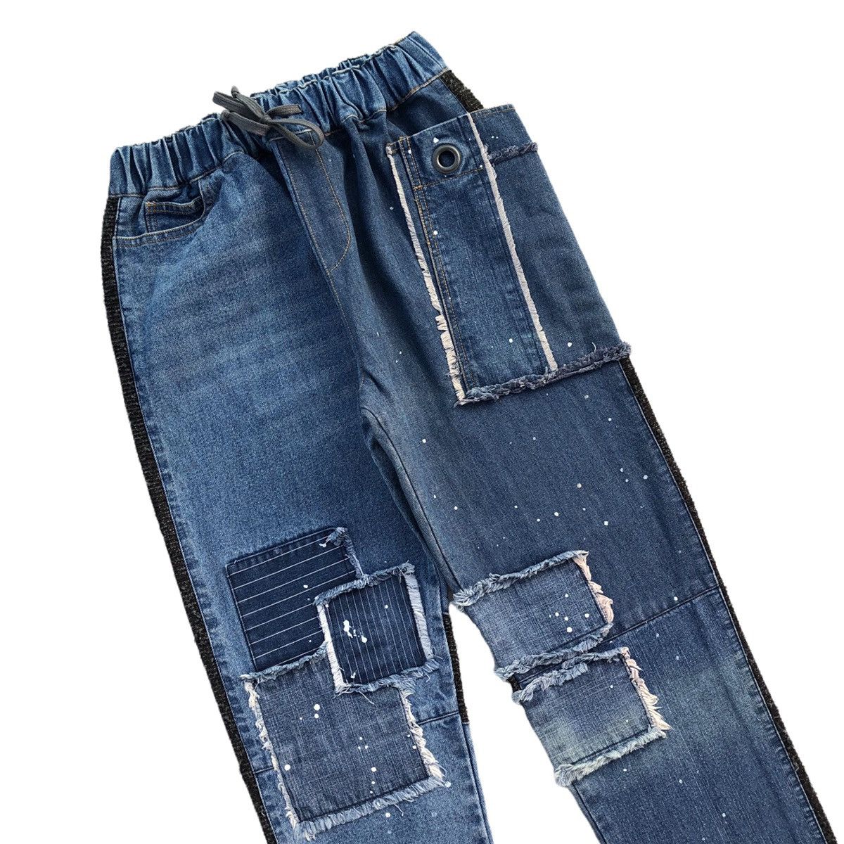 Japanese Brand Japanese Kohaku Drawstring Big Pocket Sided Patches Jeans Size US 34 / EU 50 - 7 Thumbnail