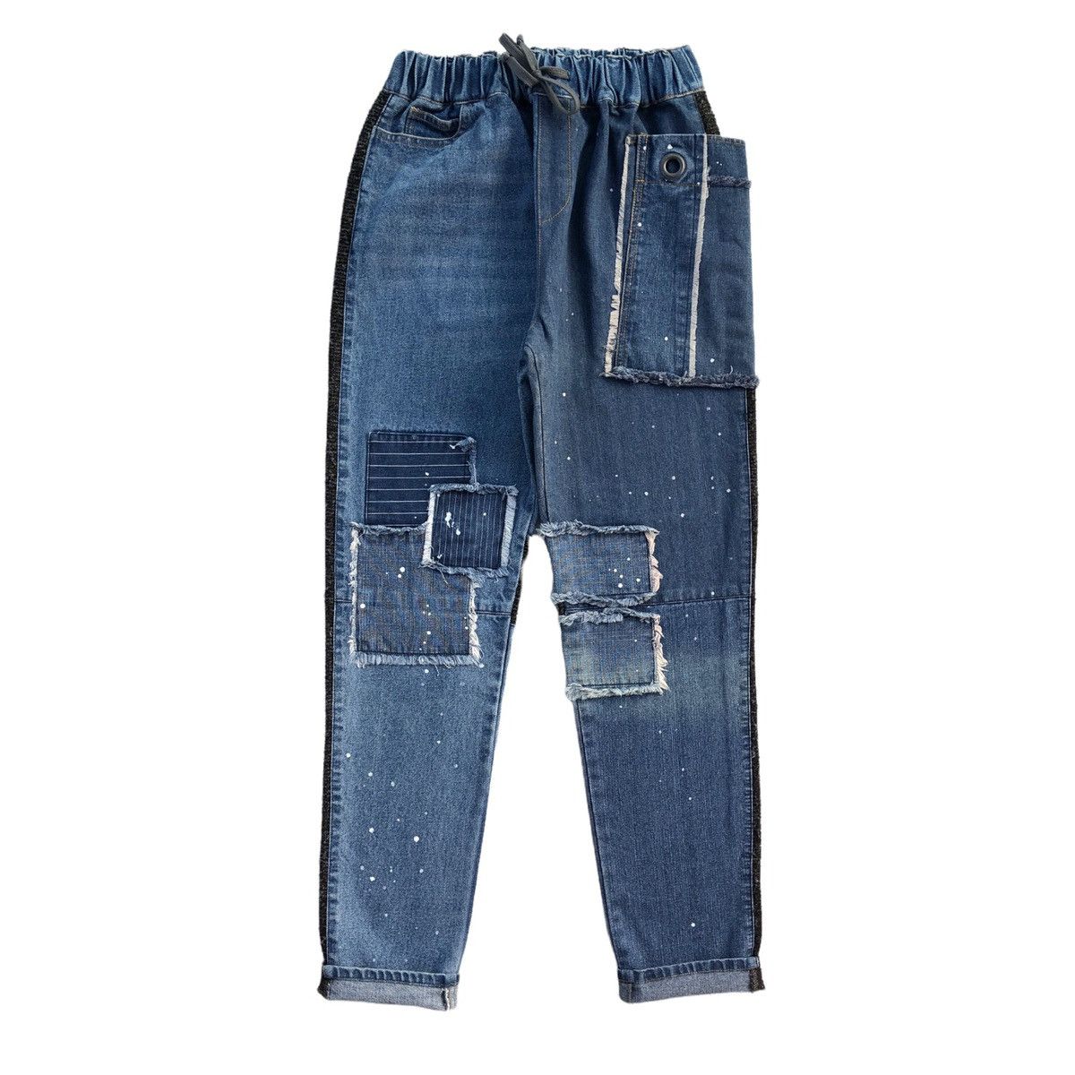 Japanese Brand Japanese Kohaku Drawstring Big Pocket Sided Patches Jeans Size US 34 / EU 50 - 4 Thumbnail
