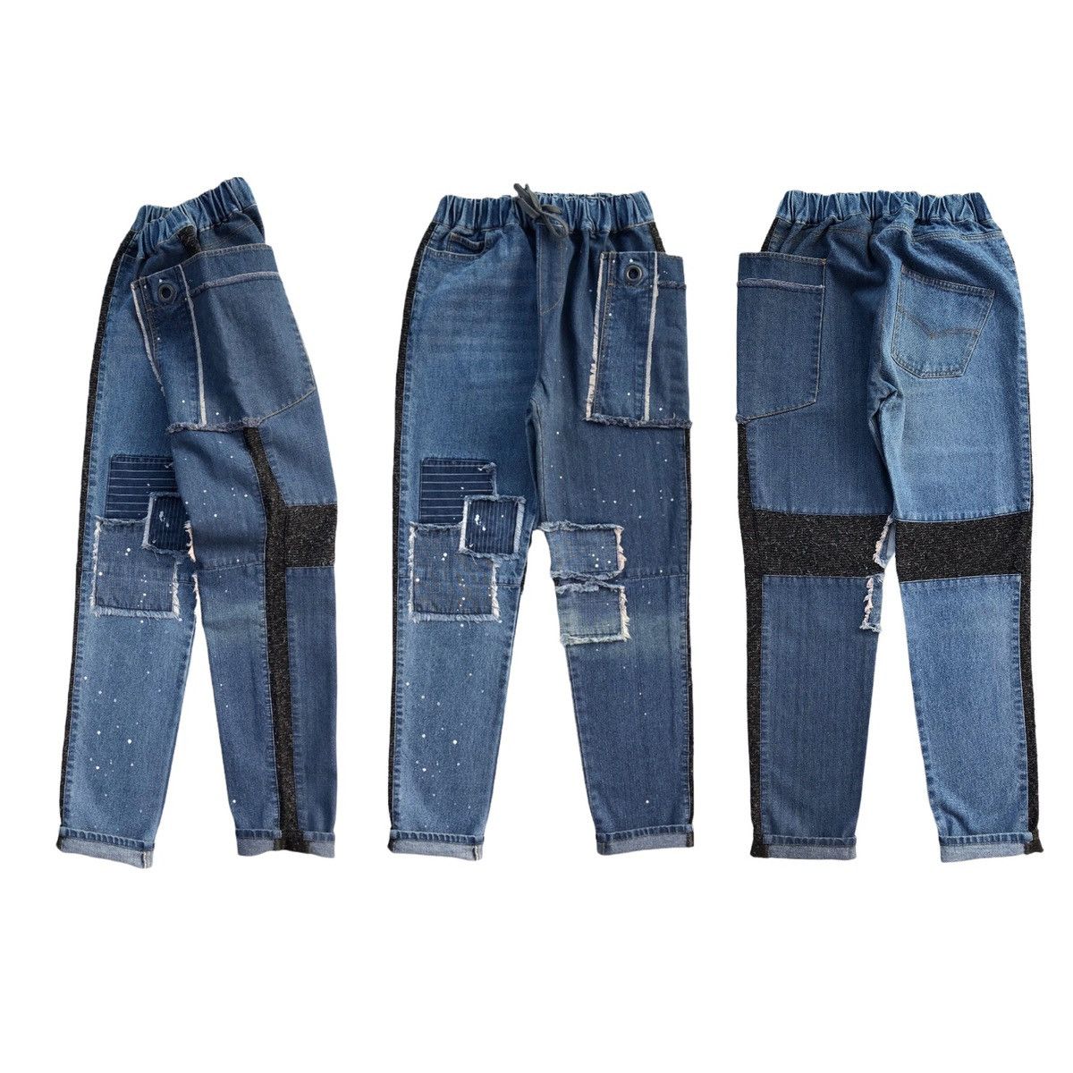 Japanese Brand Japanese Kohaku Drawstring Big Pocket Sided Patches Jeans Size US 34 / EU 50 - 2 Thumbnail