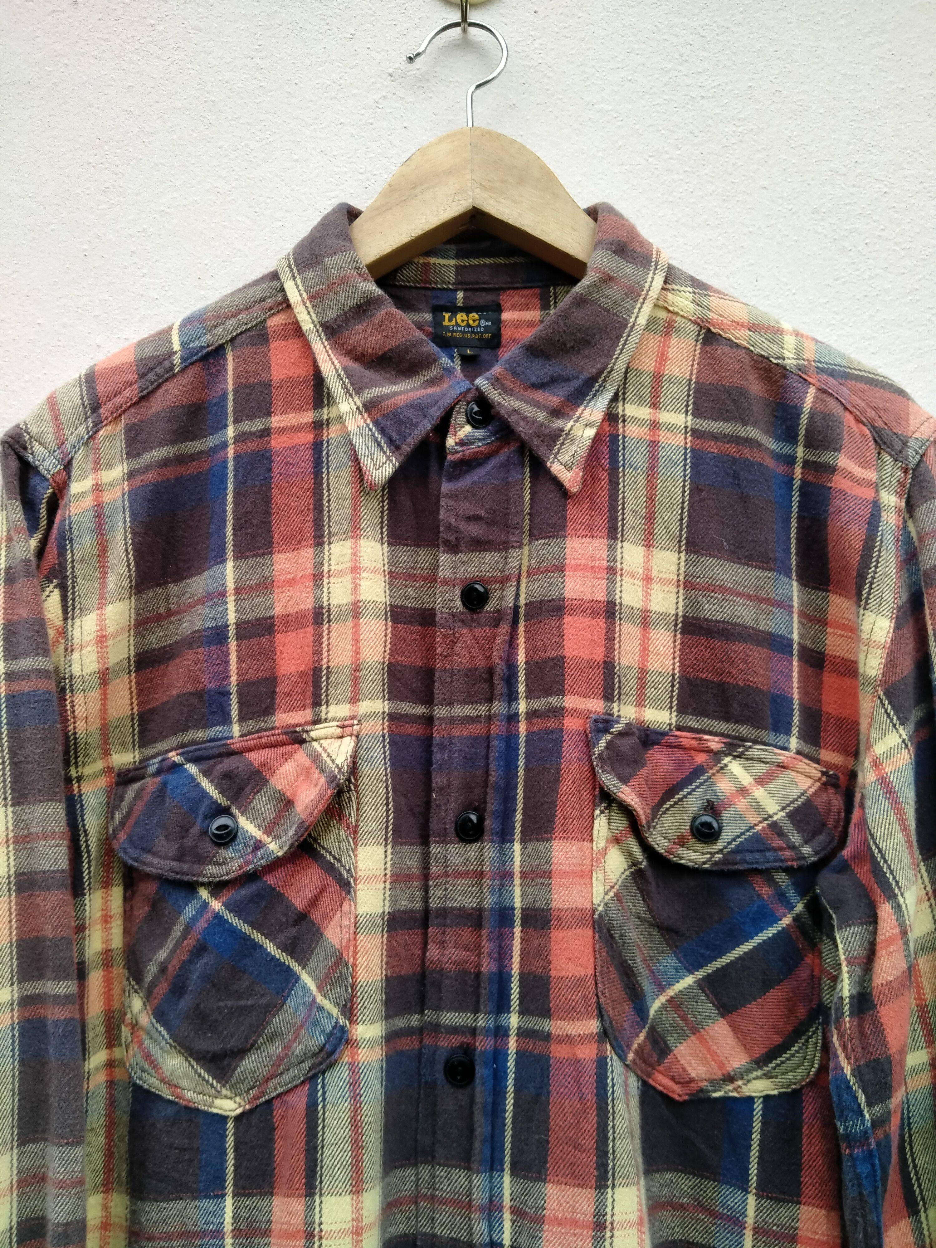 Lee Vintage Flannel Lee Union Made Sanforized Tartan Plaid Size US L / EU 52-54 / 3 - 3 Thumbnail