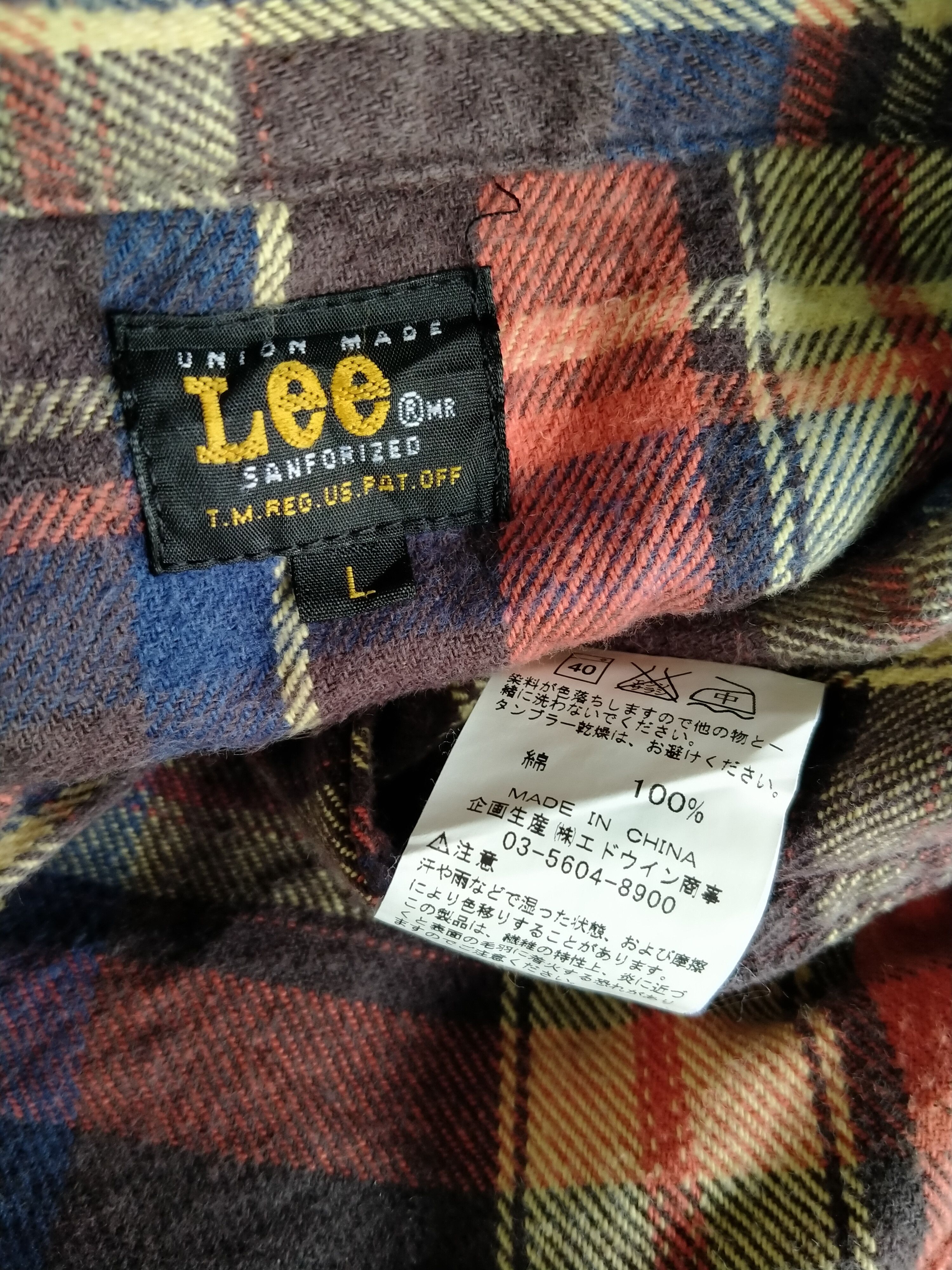 Lee Vintage Flannel Lee Union Made Sanforized Tartan Plaid Size US L / EU 52-54 / 3 - 9 Thumbnail