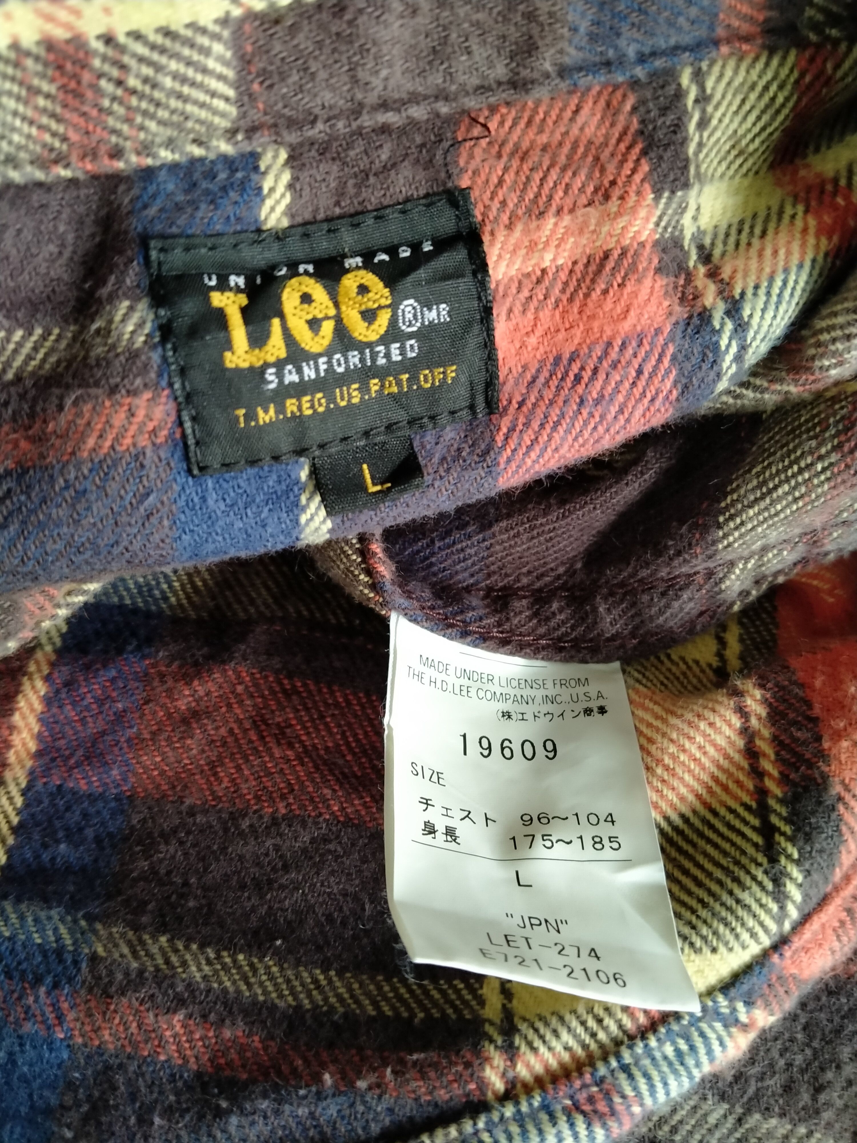 Lee Vintage Flannel Lee Union Made Sanforized Tartan Plaid Size US L / EU 52-54 / 3 - 8 Thumbnail