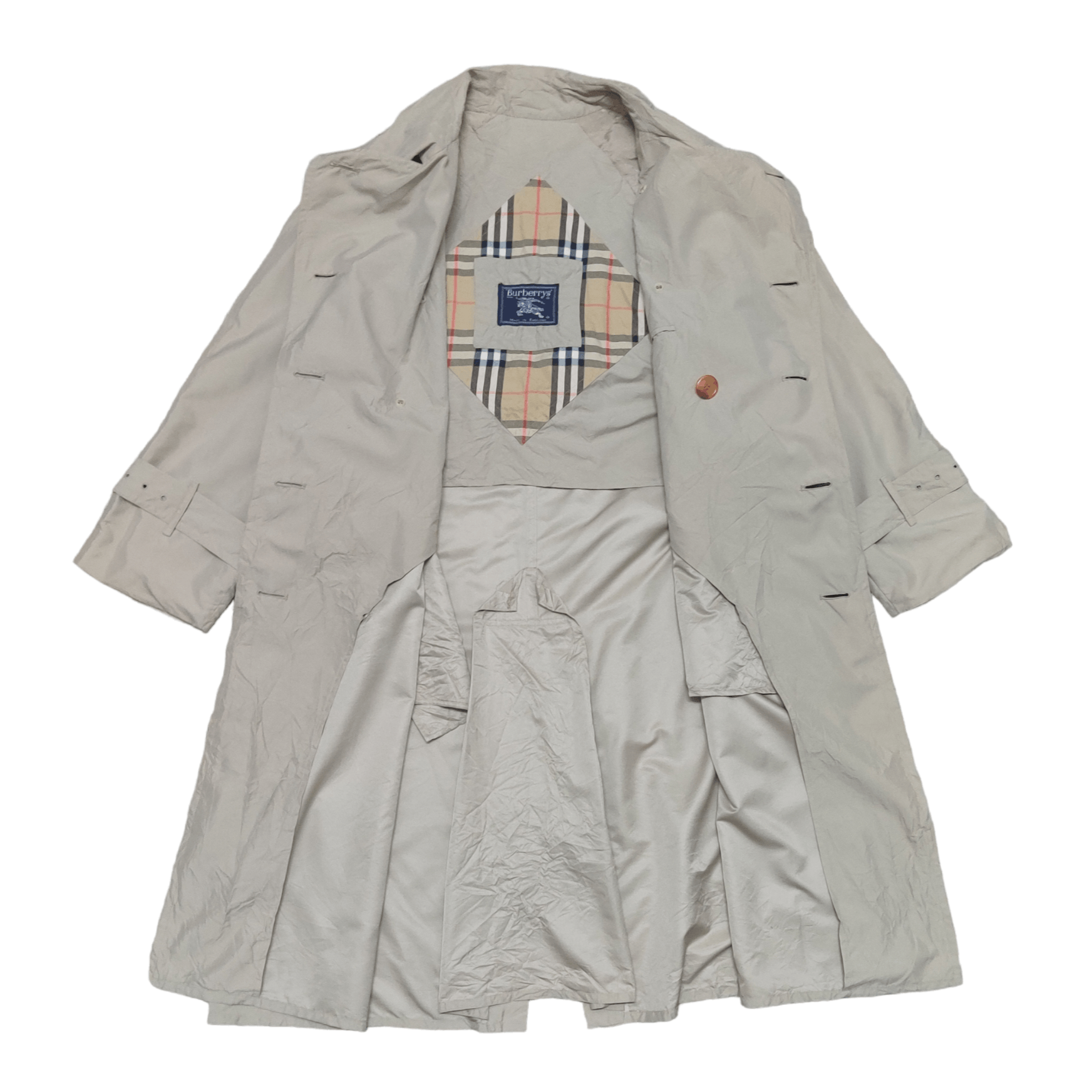 Burberry Vintage Burberry Nova Check Trench Coat Double Breasted Size US L / EU 52-54 / 3 - 6 Thumbnail