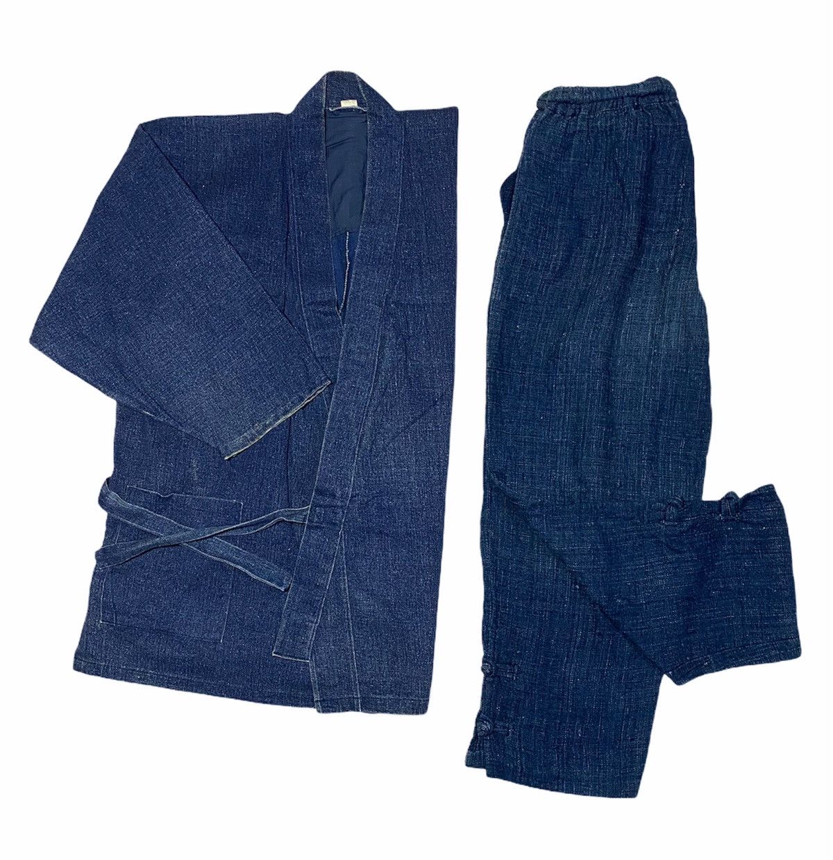 Japanese Brand One Set Kimono Kendo Denim (Jacket + Pant) Size US M / EU 48-50 / 2 - 13 Thumbnail