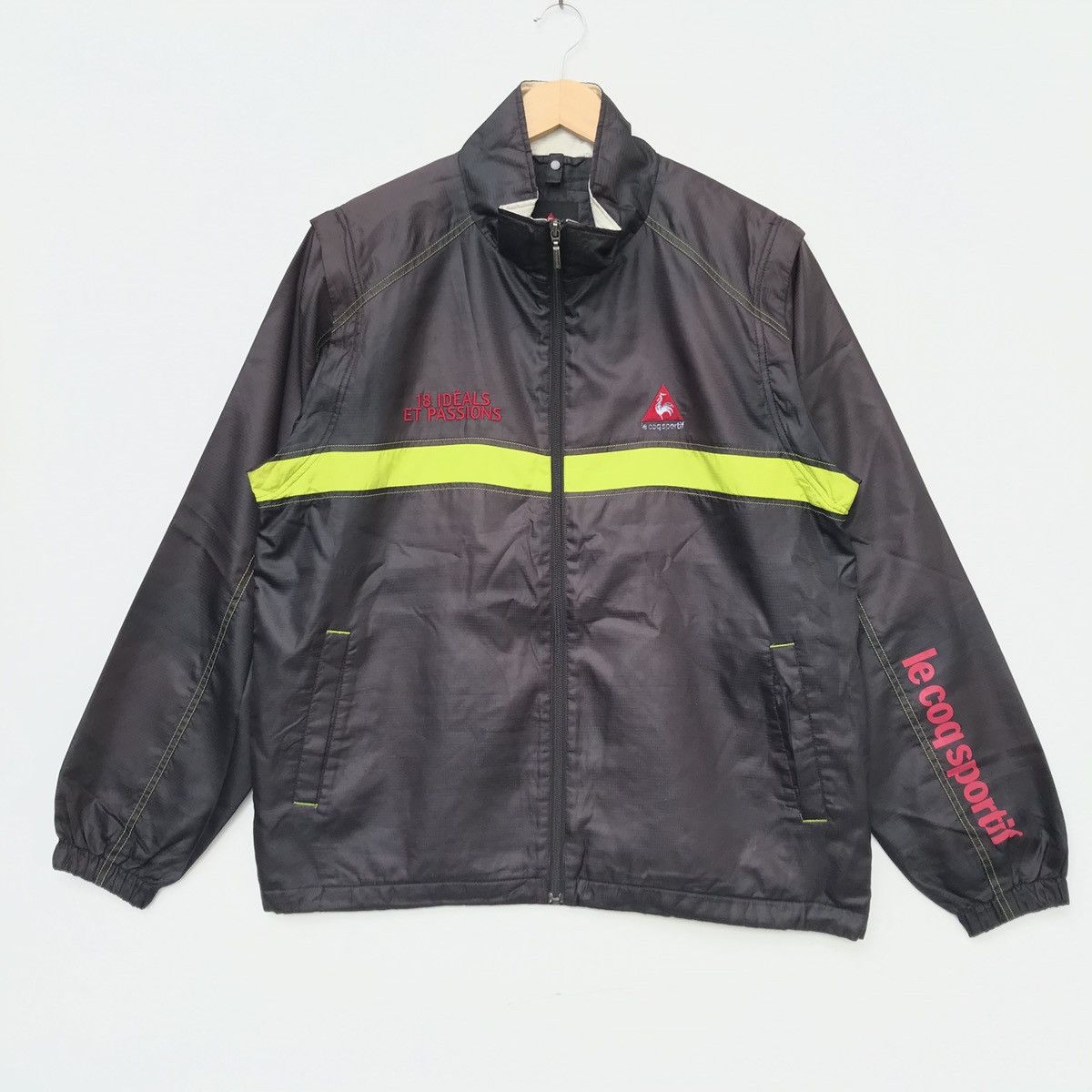 Le Coq Sportif × Vintage Vintage Lecoq Sportif Jacket Small Logo Spell Out Size US L / EU 52-54 / 3 - 1 Thumbnail