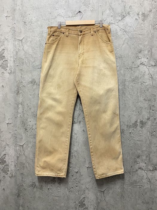 Vintage Khaki Sun Faded Dickies Carpenter Pants, Grailed